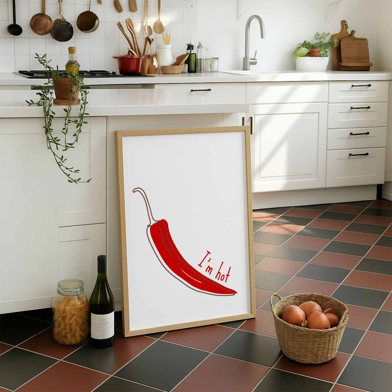 Pittige Chili Peper Poster-WallArtistic