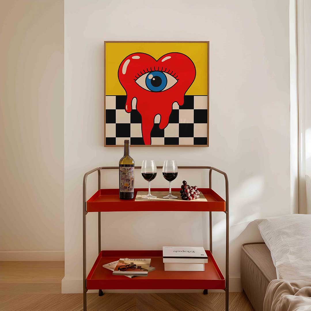 Smeltend hart met oog Poster