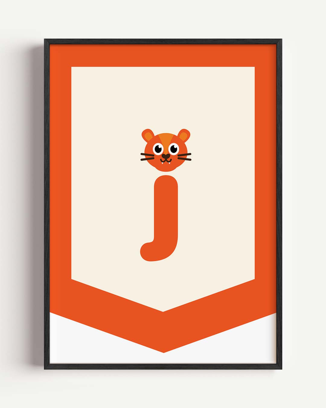 Speelse Tijger Letterposter-WallArtistic