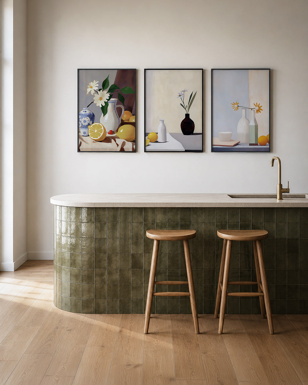 Fruit en bloemen Posterset