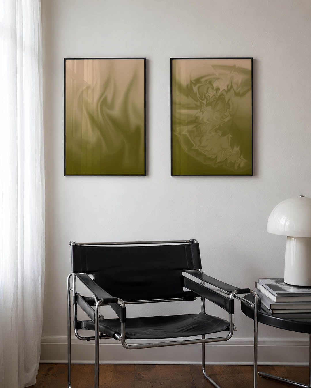 Vloeiende vormen Posterset