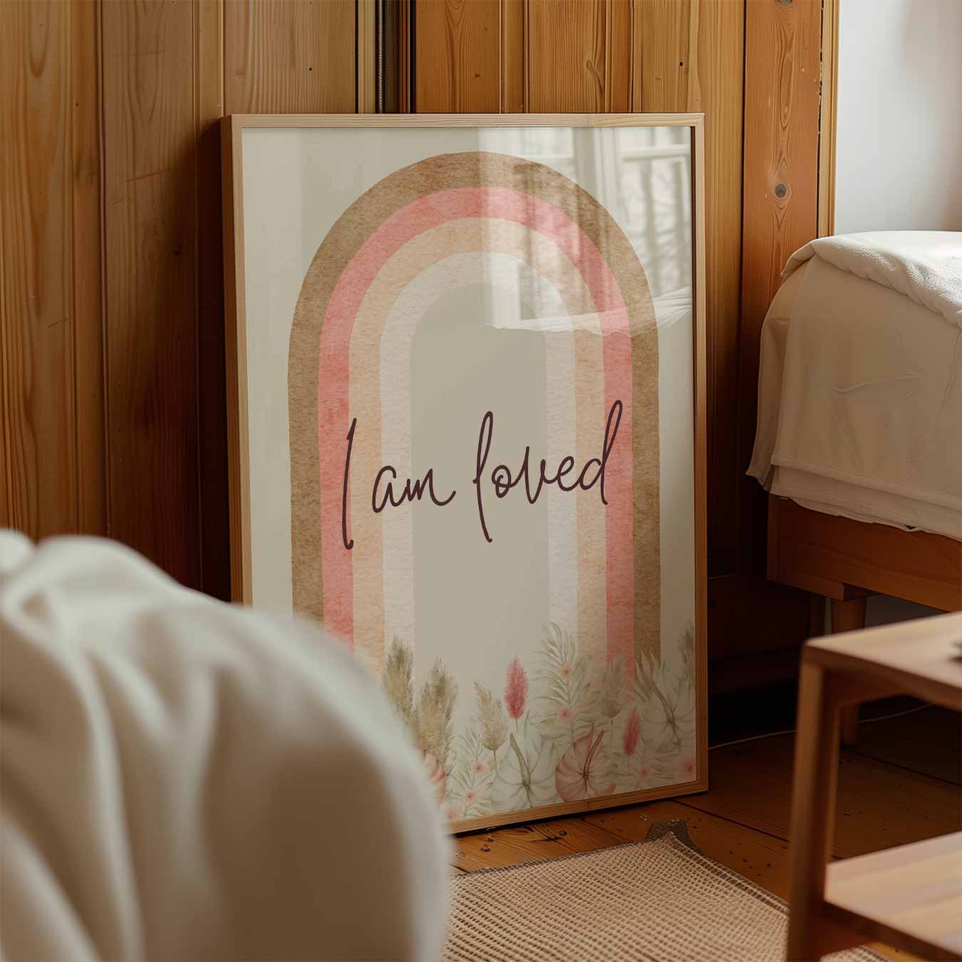 Boho Regenboog Poster met Inspirerende Quote Poster-WallArtistic