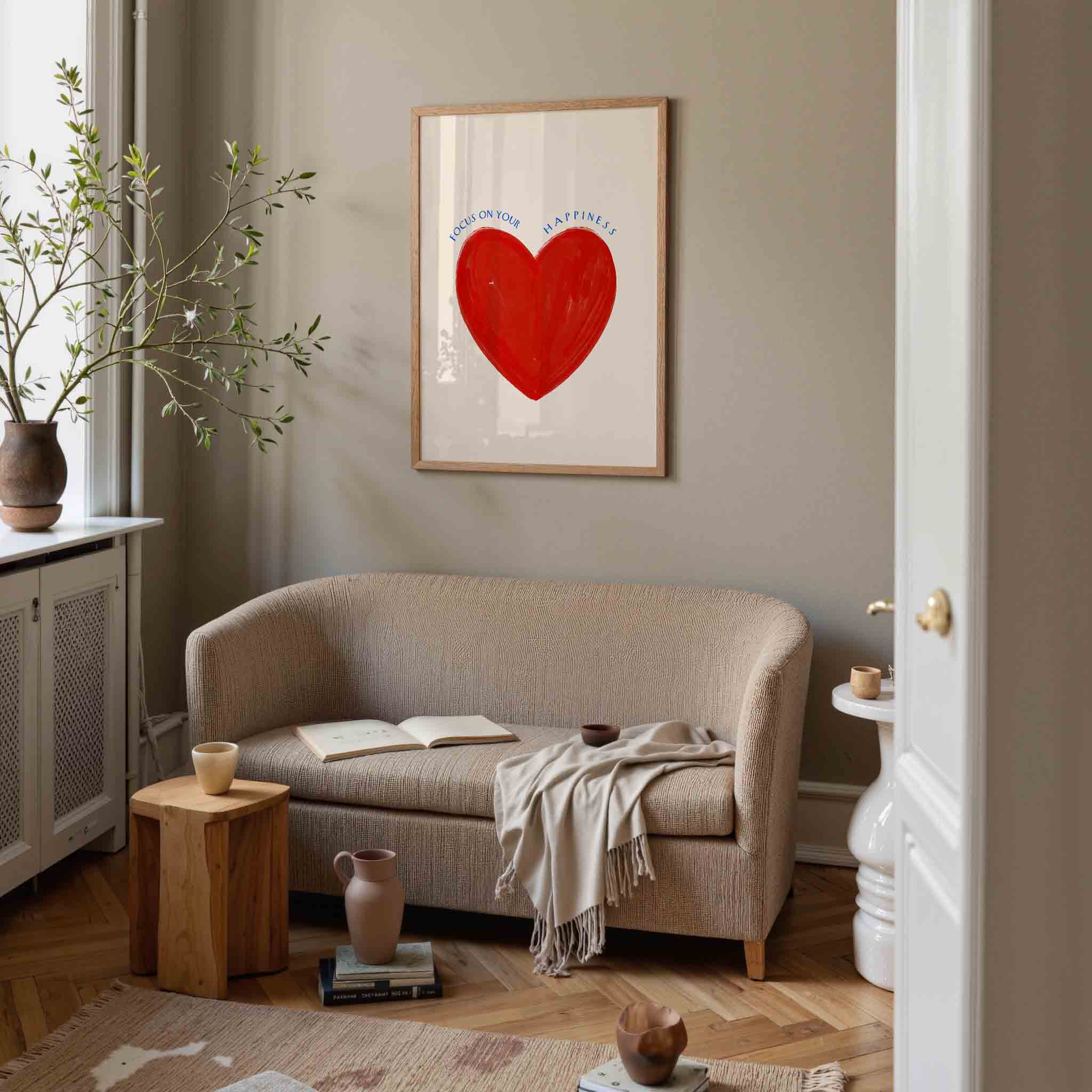 Rood hart Poster