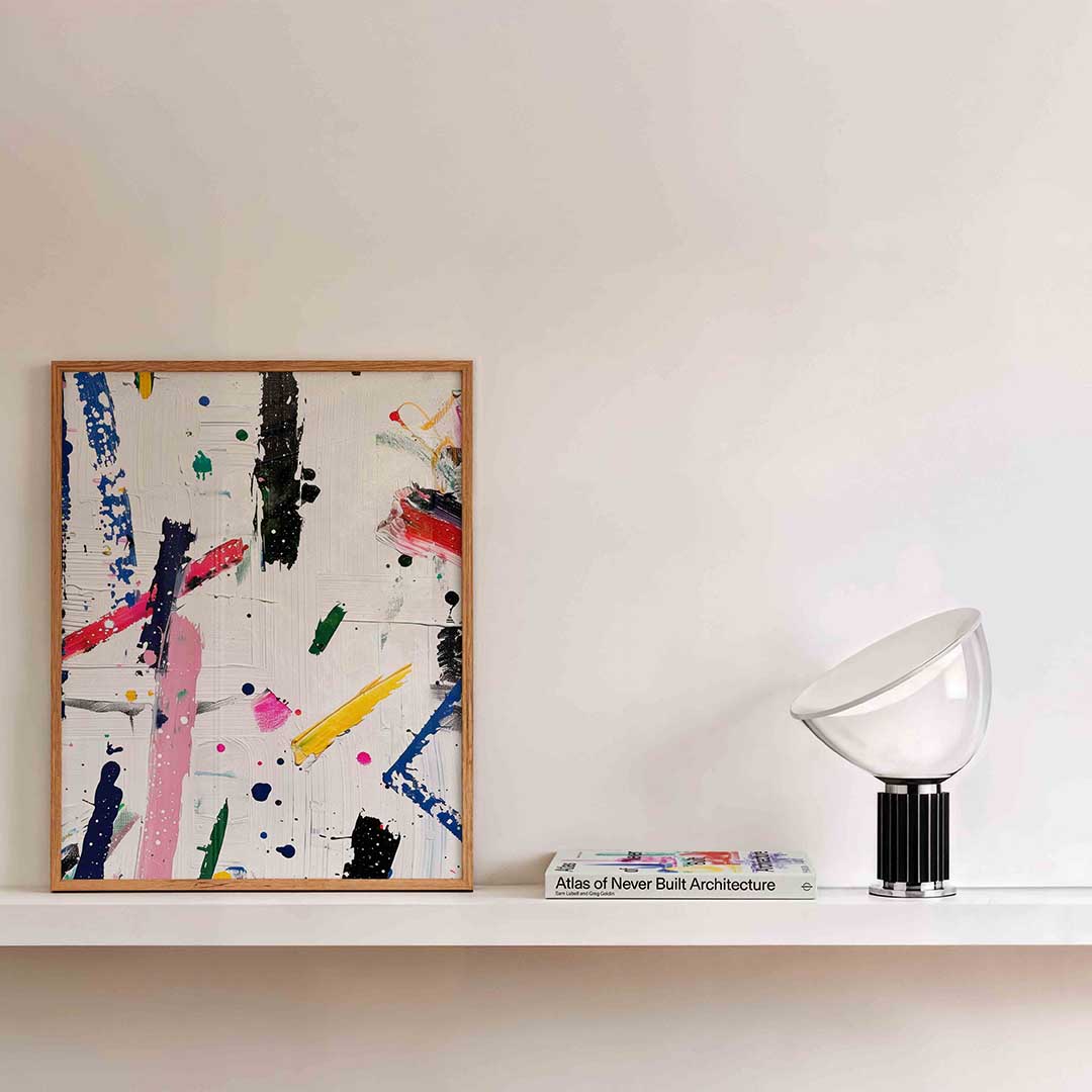 Abstracte strepen en vlekken Poster
