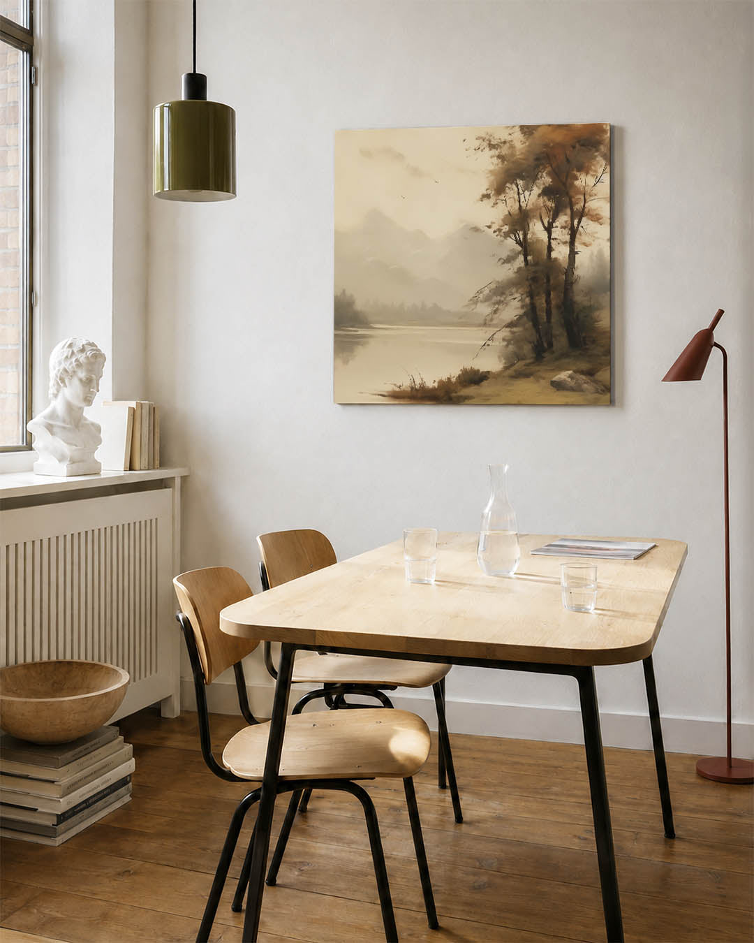 Rustig landschap Kunstwerk