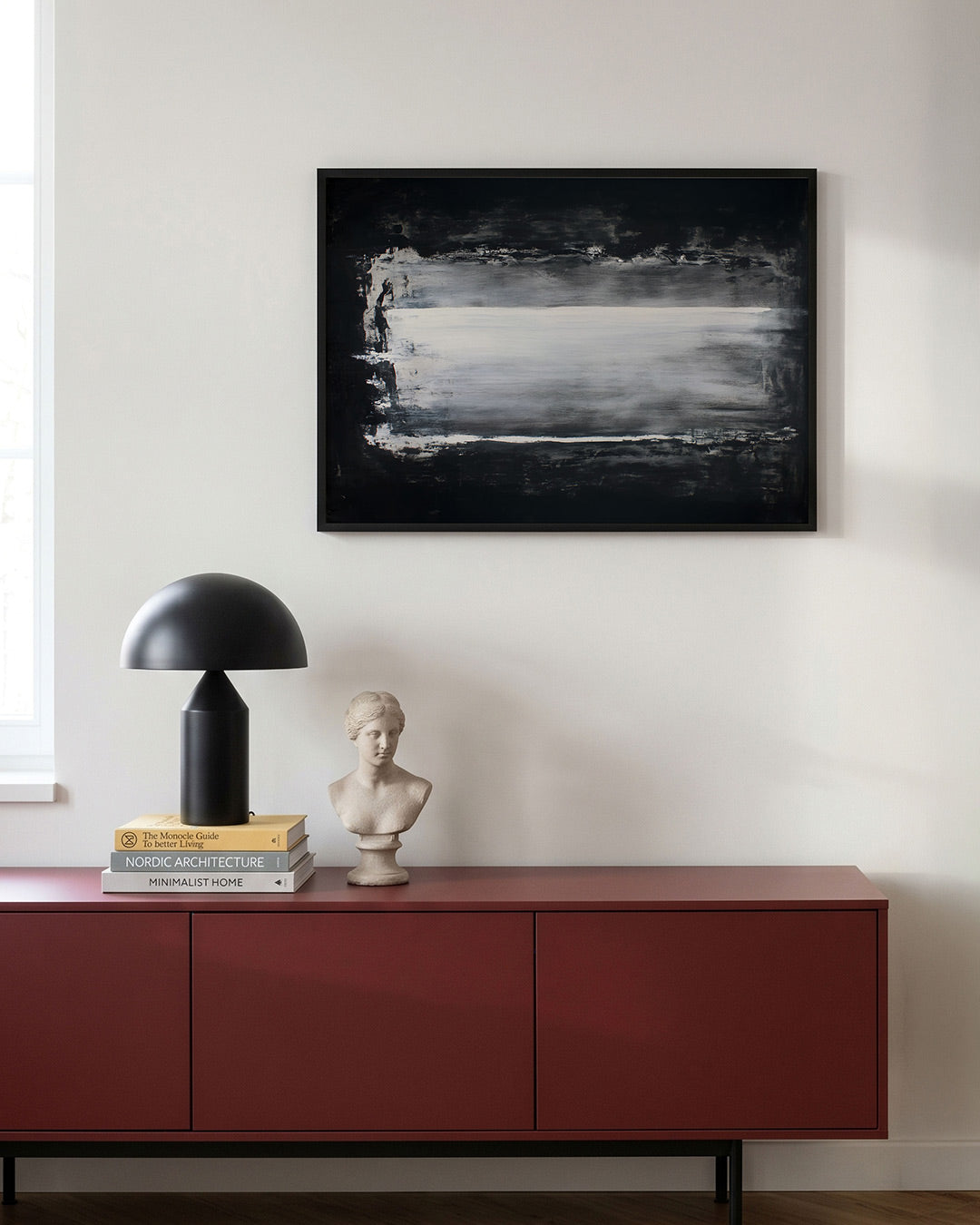 Abstracte zwart wit compositie Poster