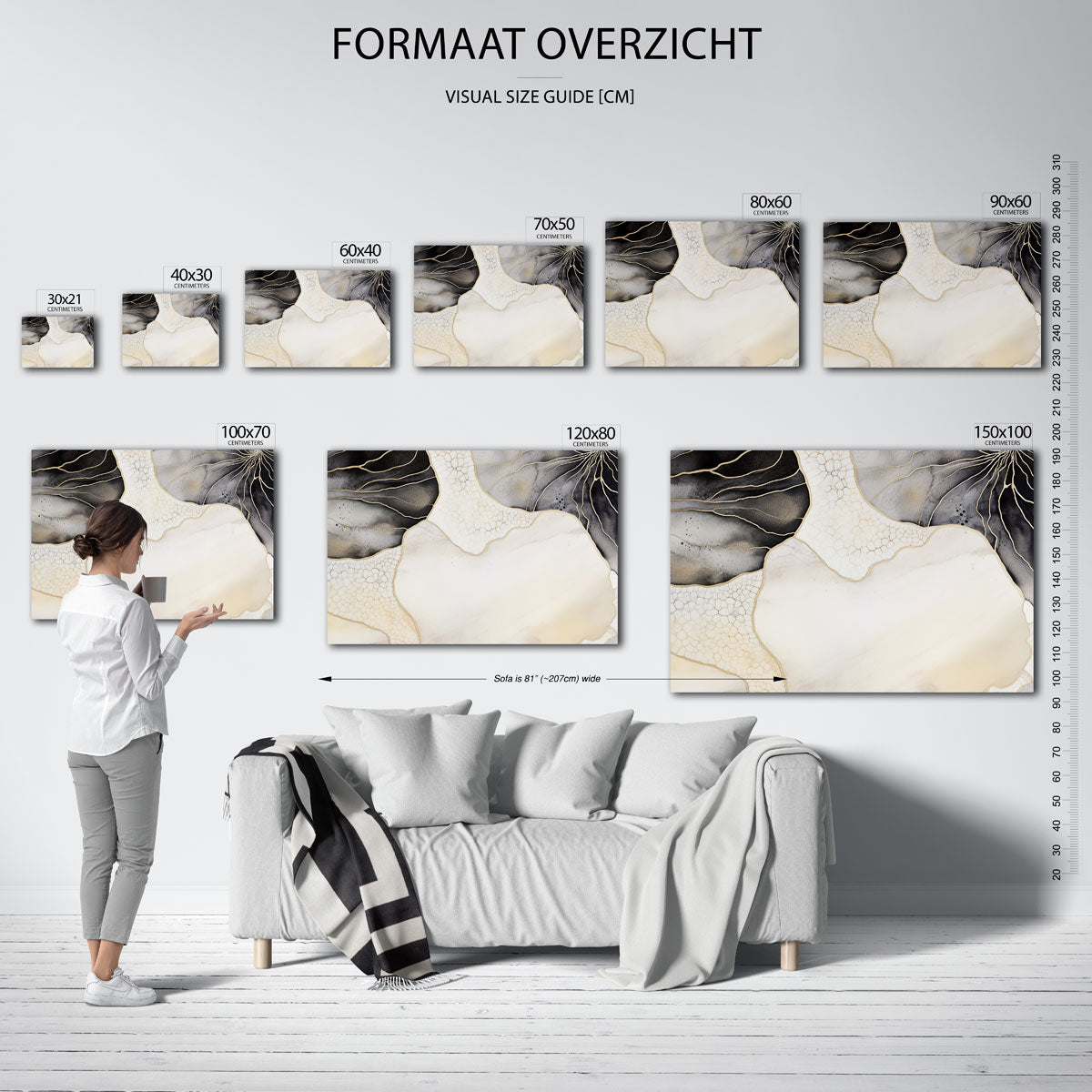 Abstracte lijnen en patronen Poster