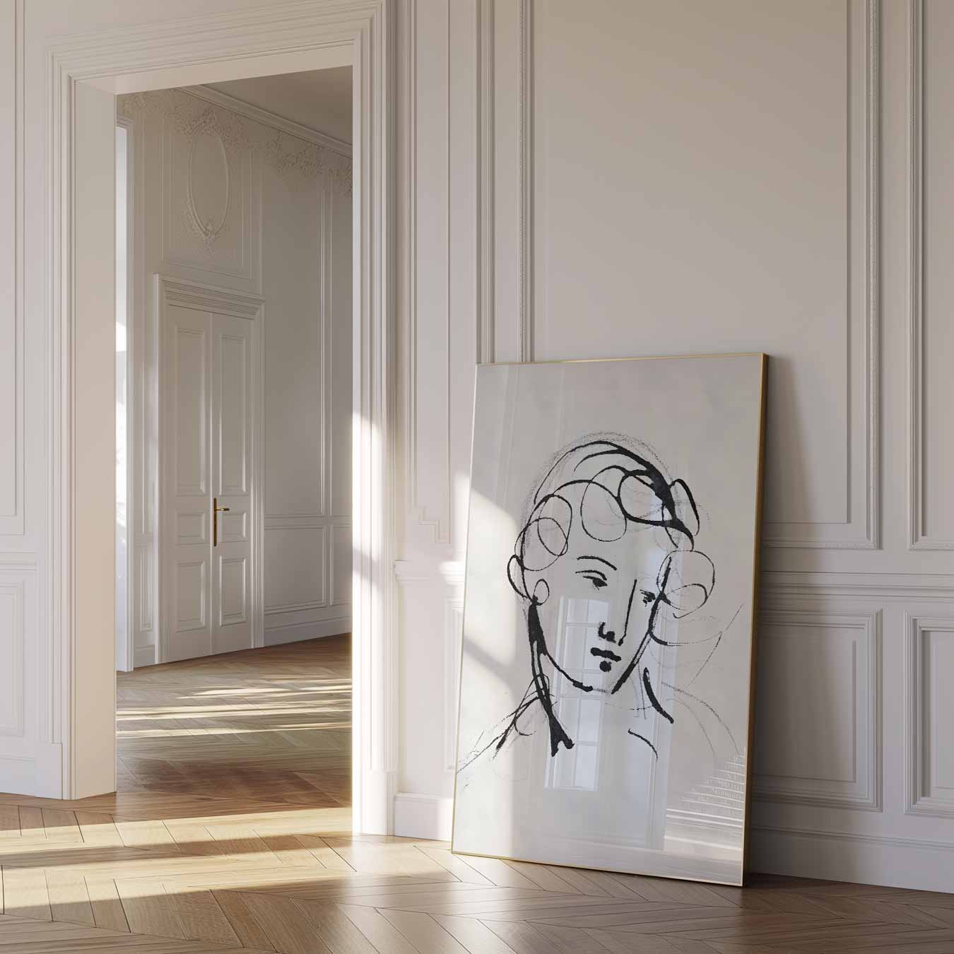Elegante Schets Van Een Vrouw Poster-WallArtistic