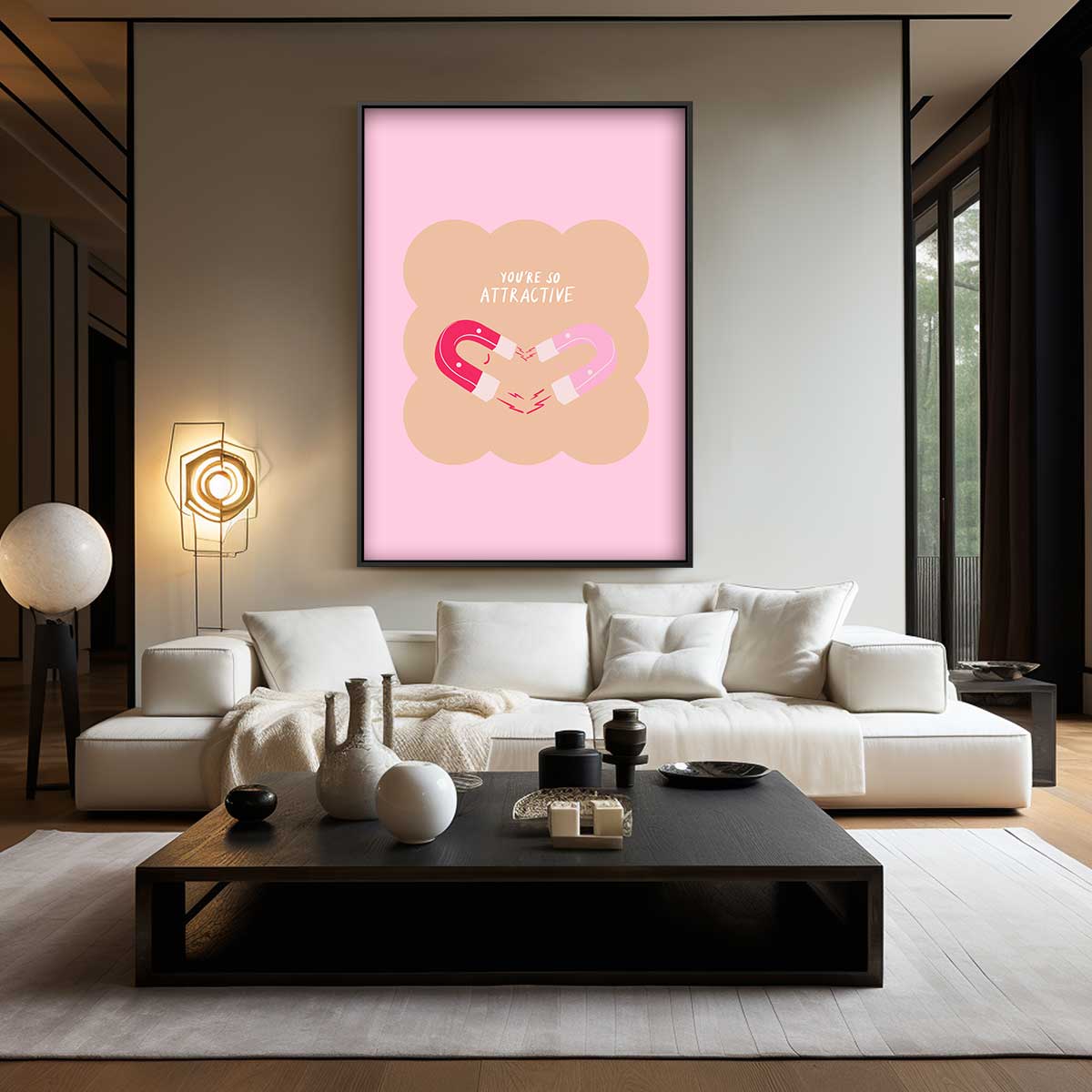 Magnetische Aantrekkingskracht Poster Kunstwerk-canvas-dibond-plexiglas-wanddecoratie-WallArtistic