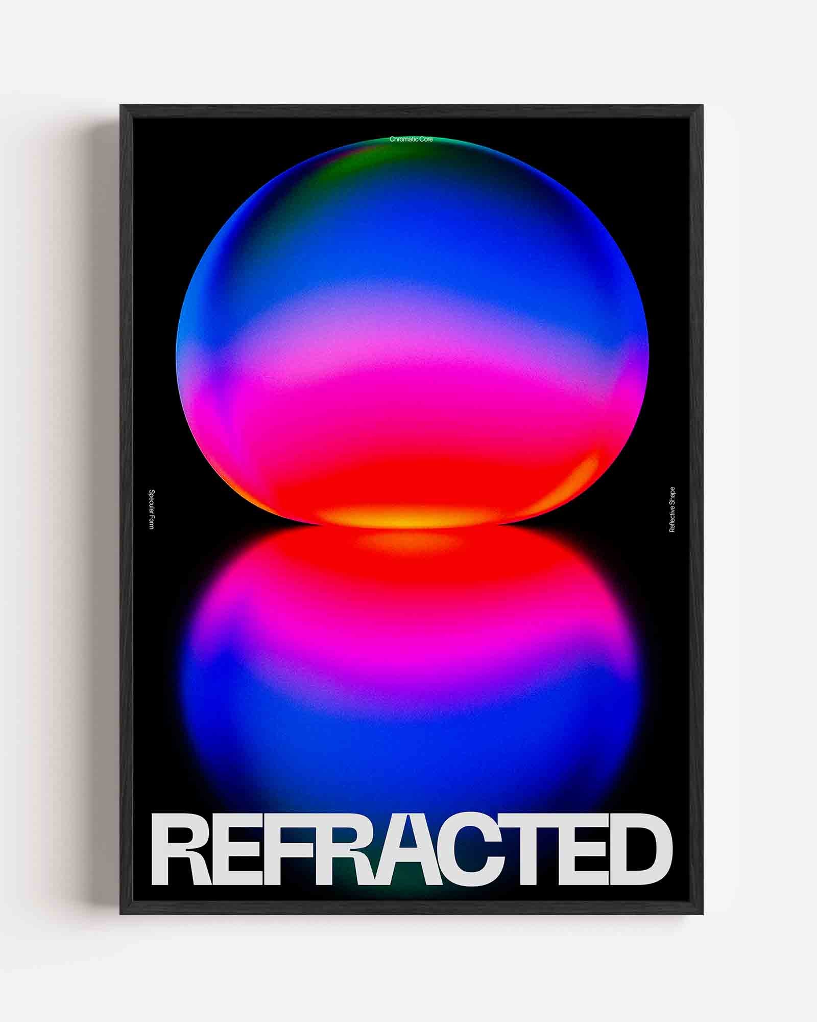 Refracted sphere Poster