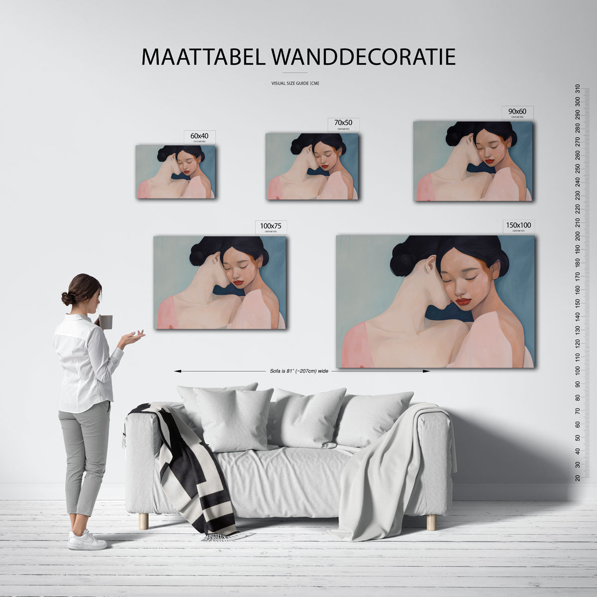 Intieme omhelzing Kunstwerk