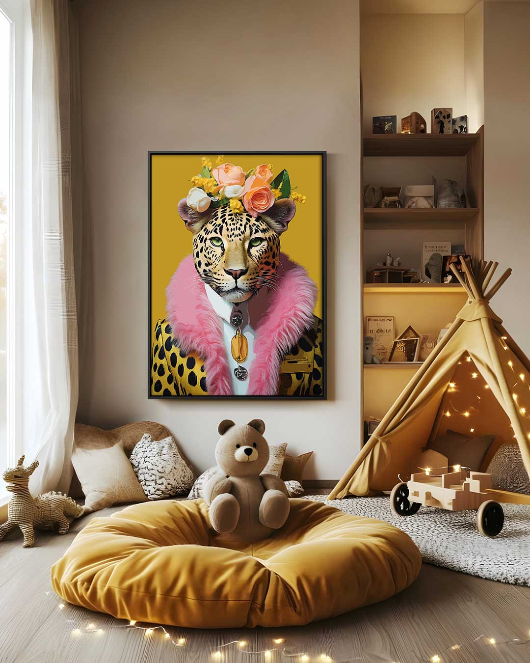 Trendige Leopardenporträt-Kunstwerke