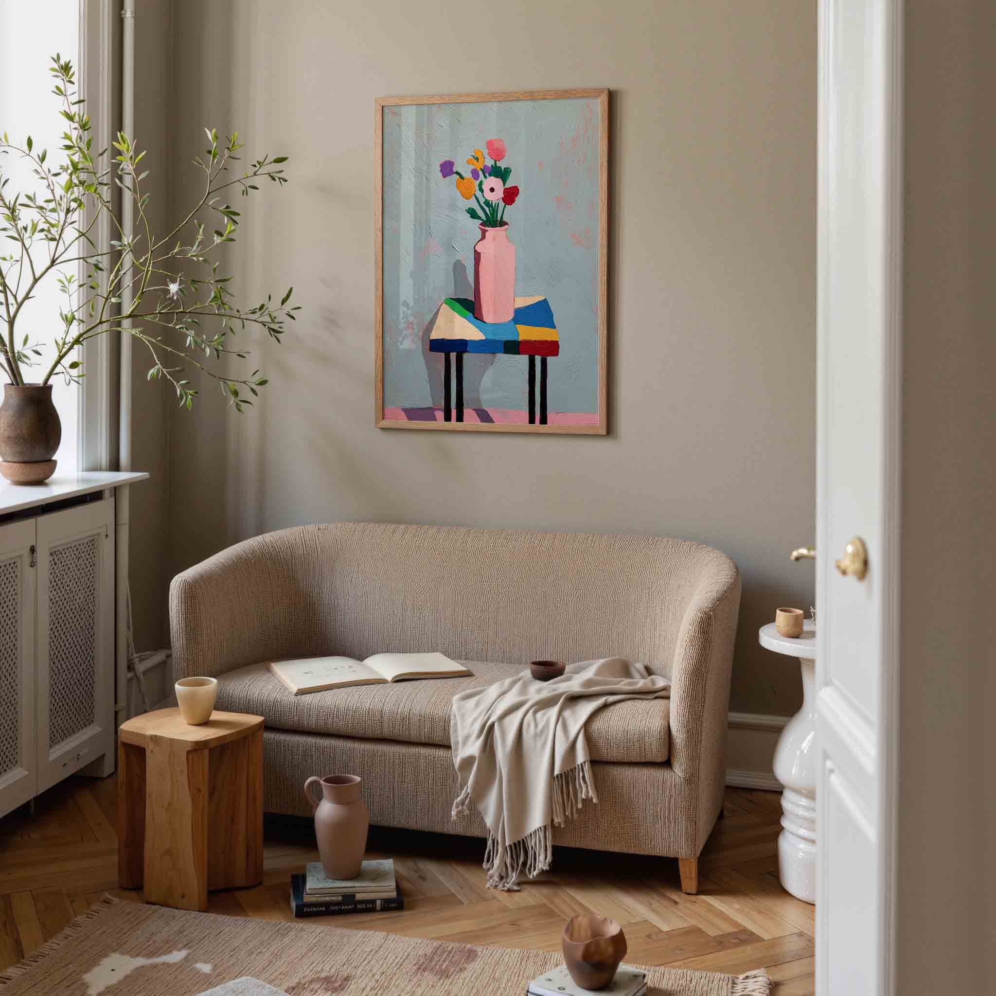 Bloemen in vaas Poster