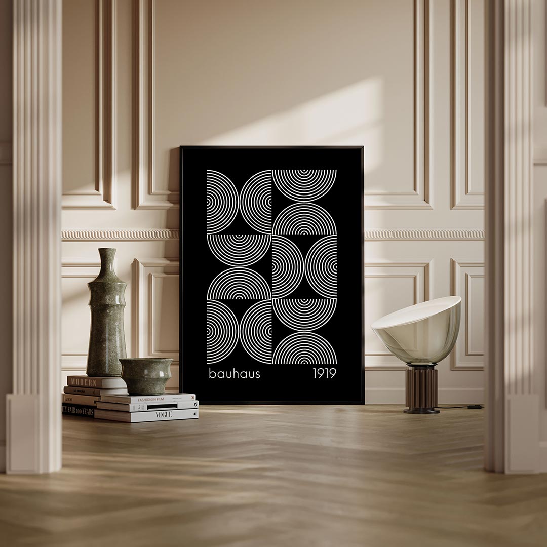 Cirkelritme en lijnen Poster