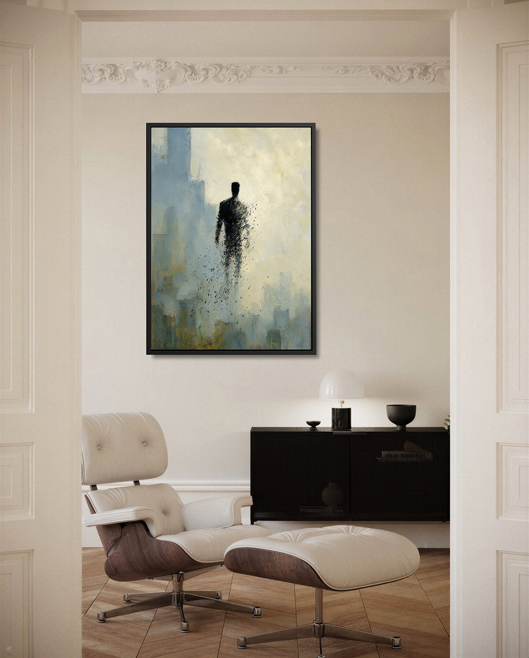 Vervagende silhouet Kunstwerk