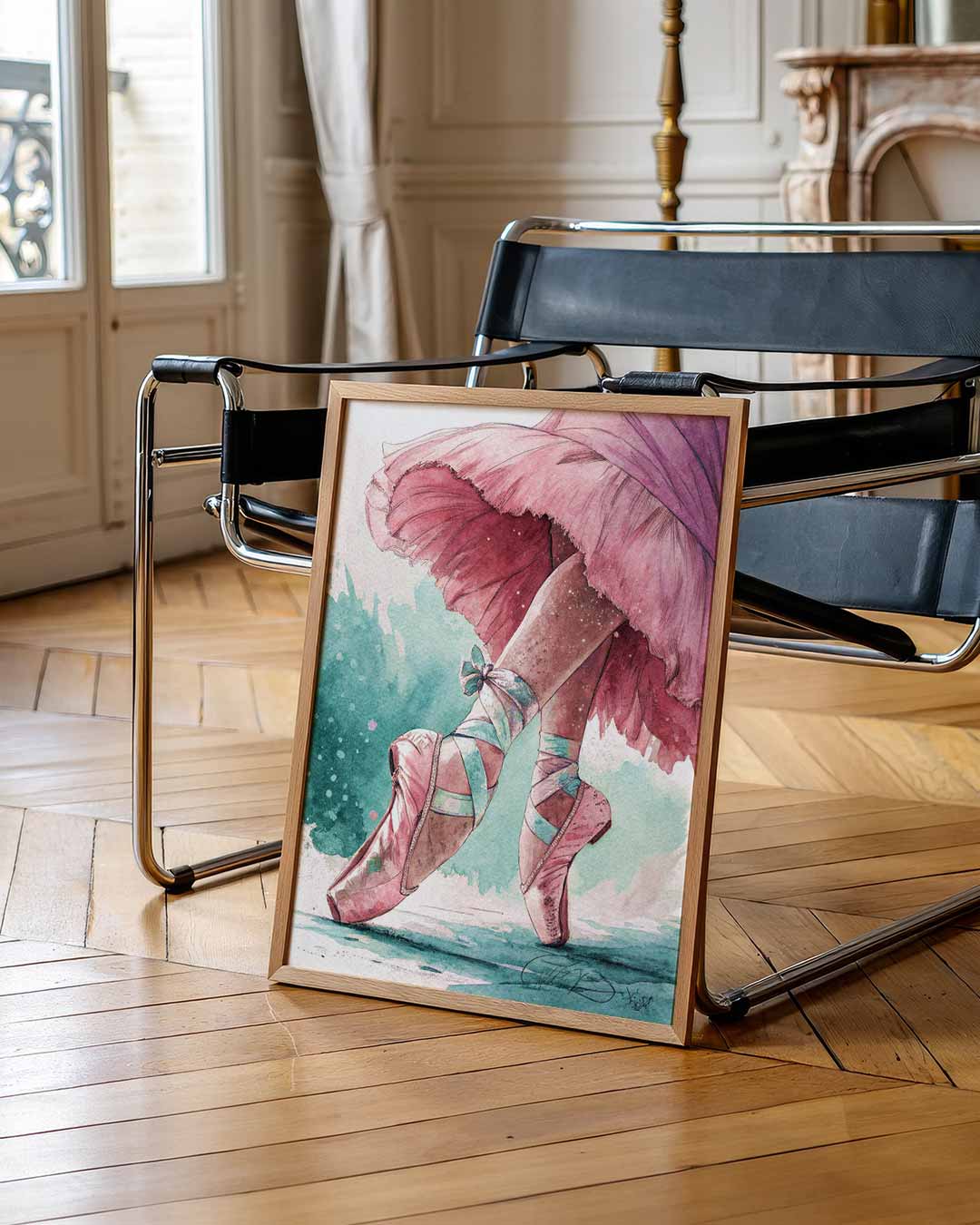 Elegant Ballet Moment Poster-WallArtistic