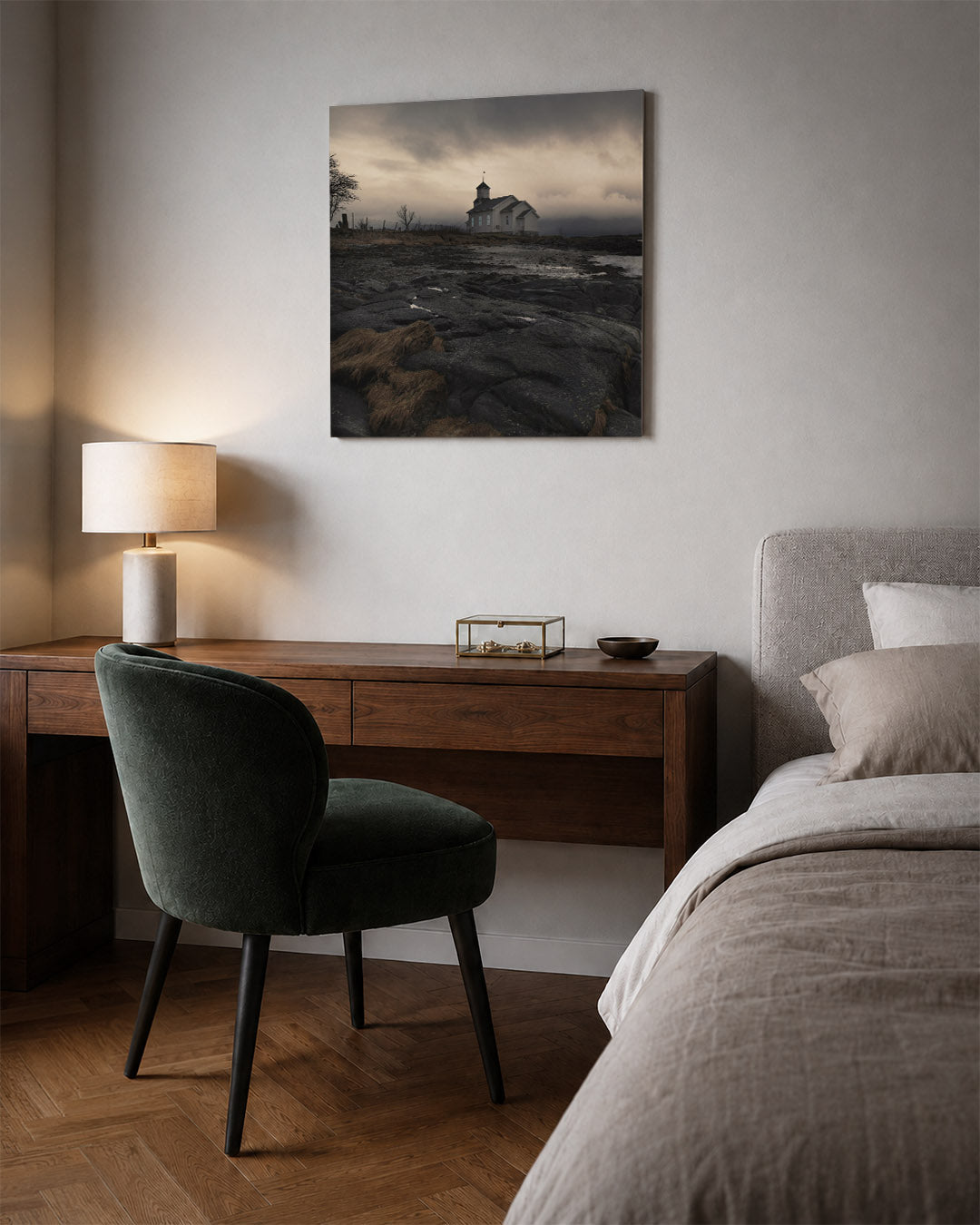 Rustiek landschap Kunstwerk