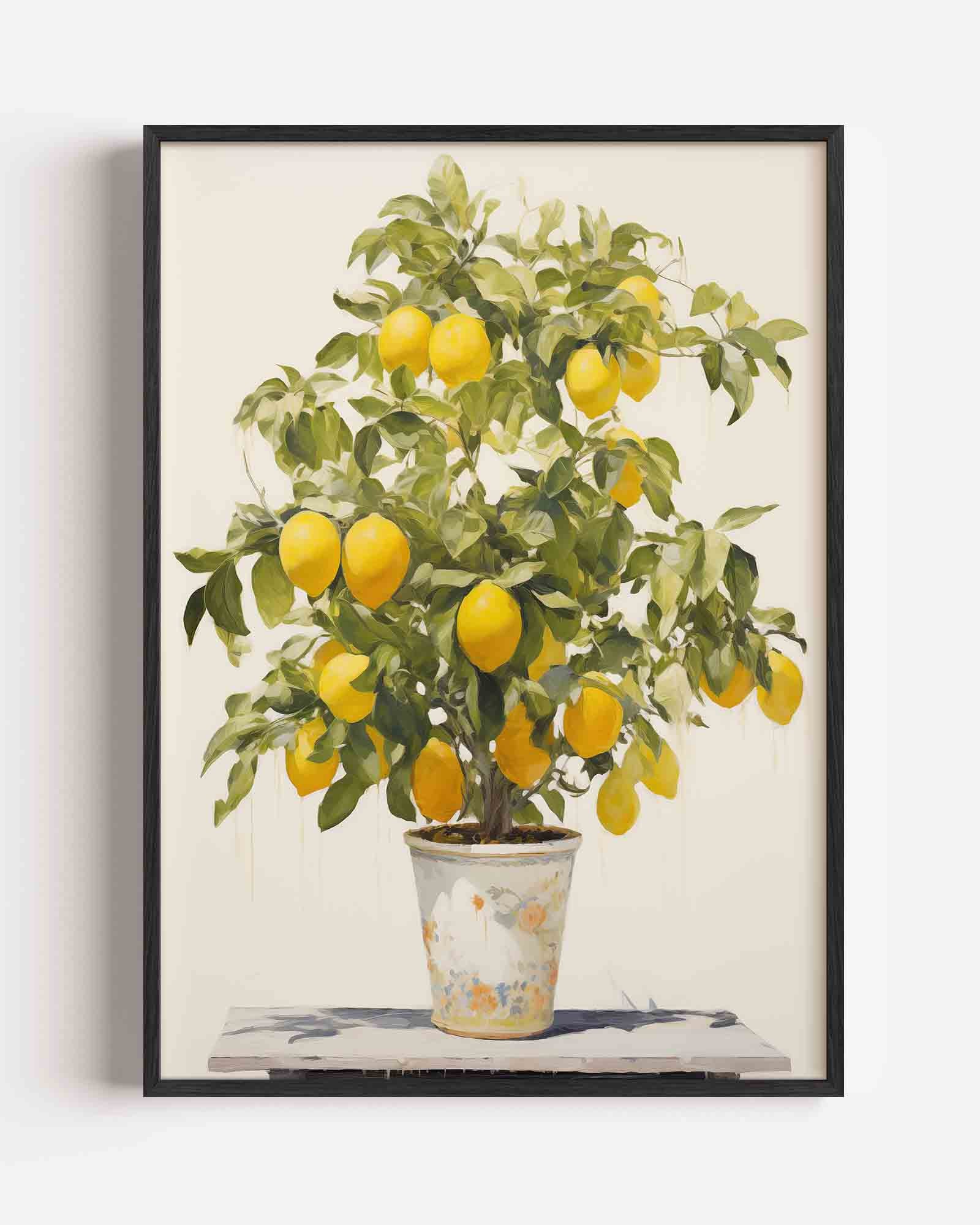 Citroenboom in pot Poster
