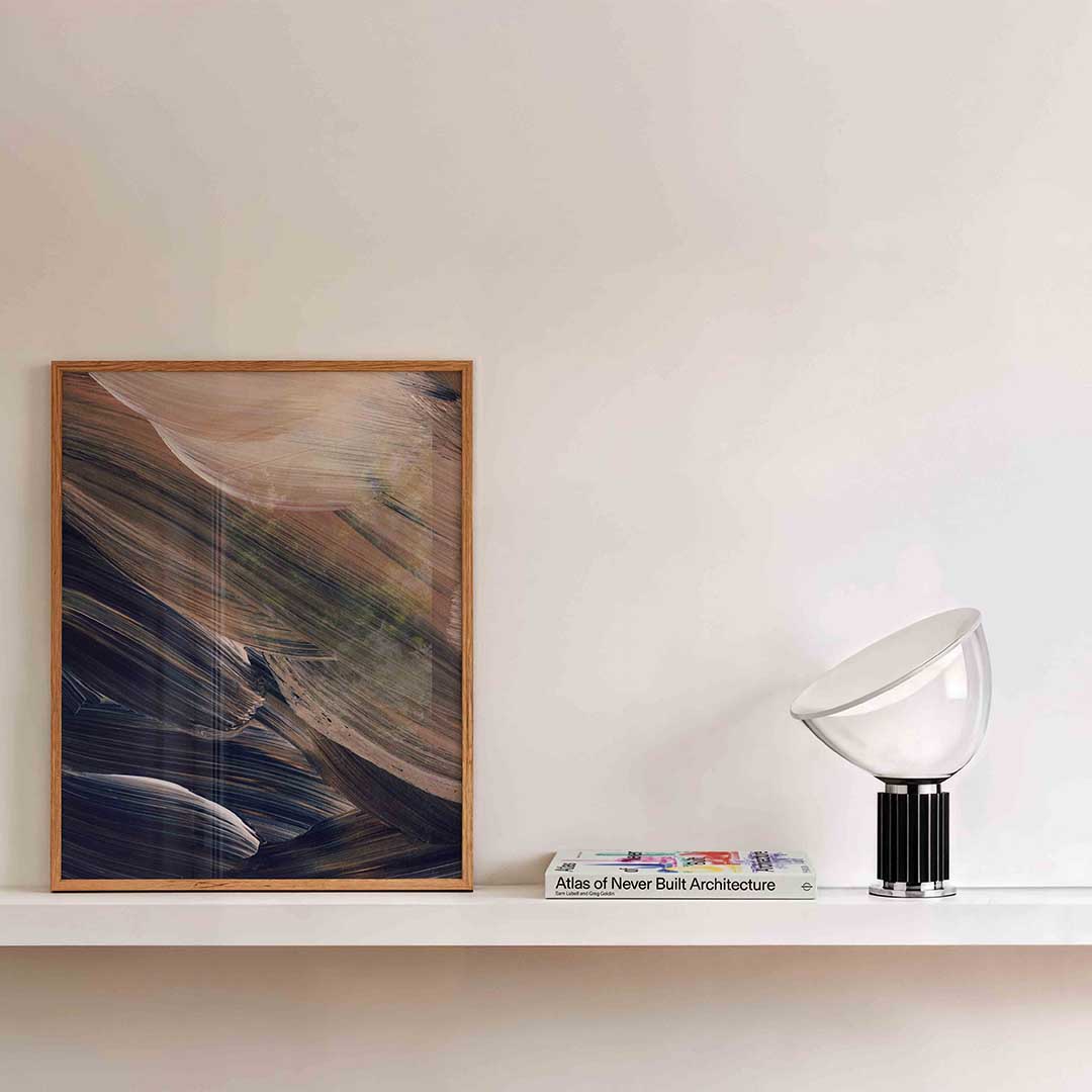 Abstracte penseelstreken Poster