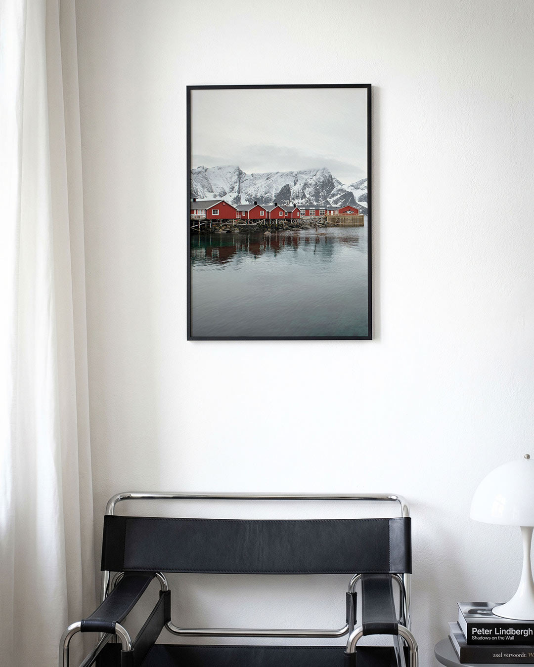 Rode huisjes bergen Poster