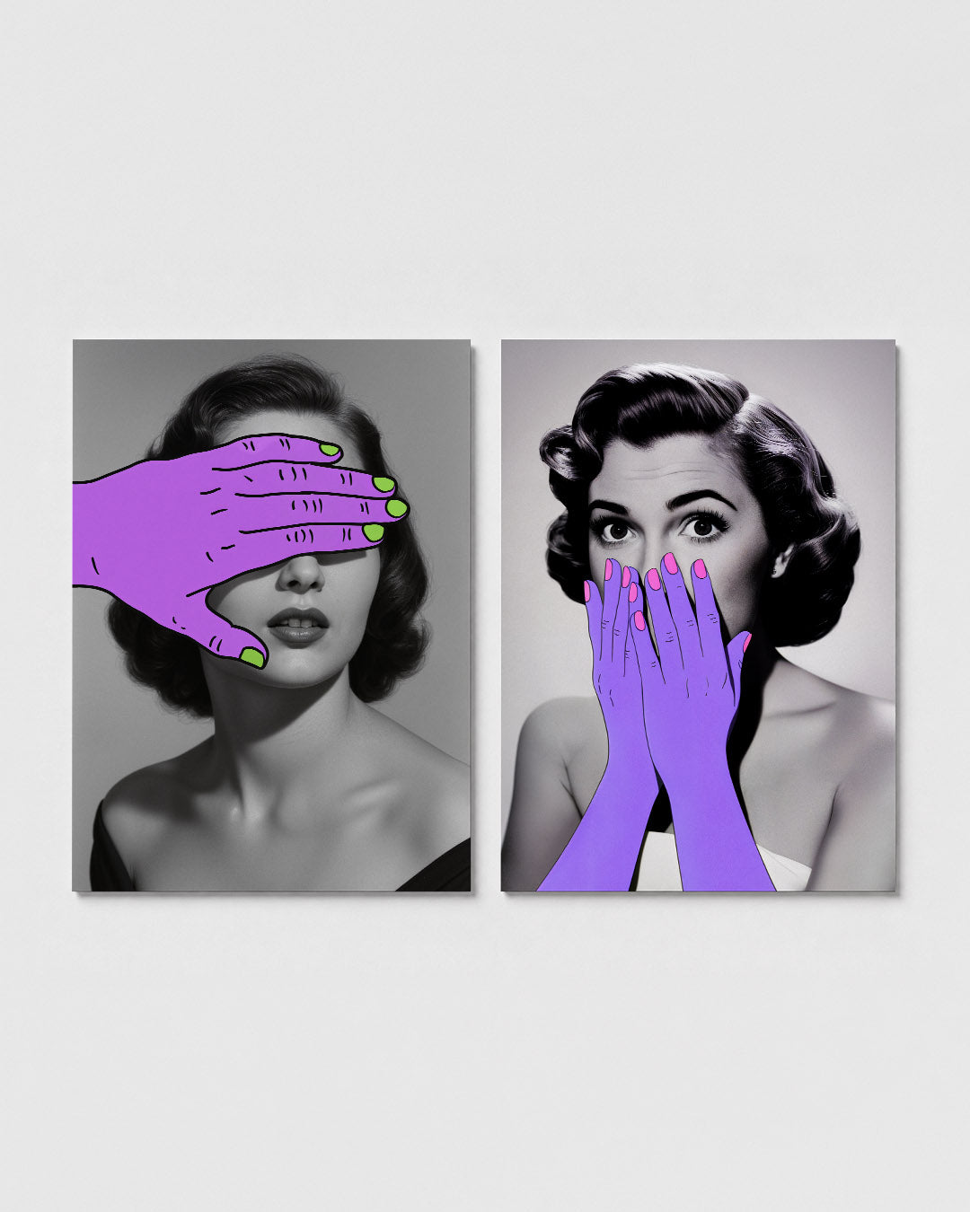 Kleurrijke hand Posterset