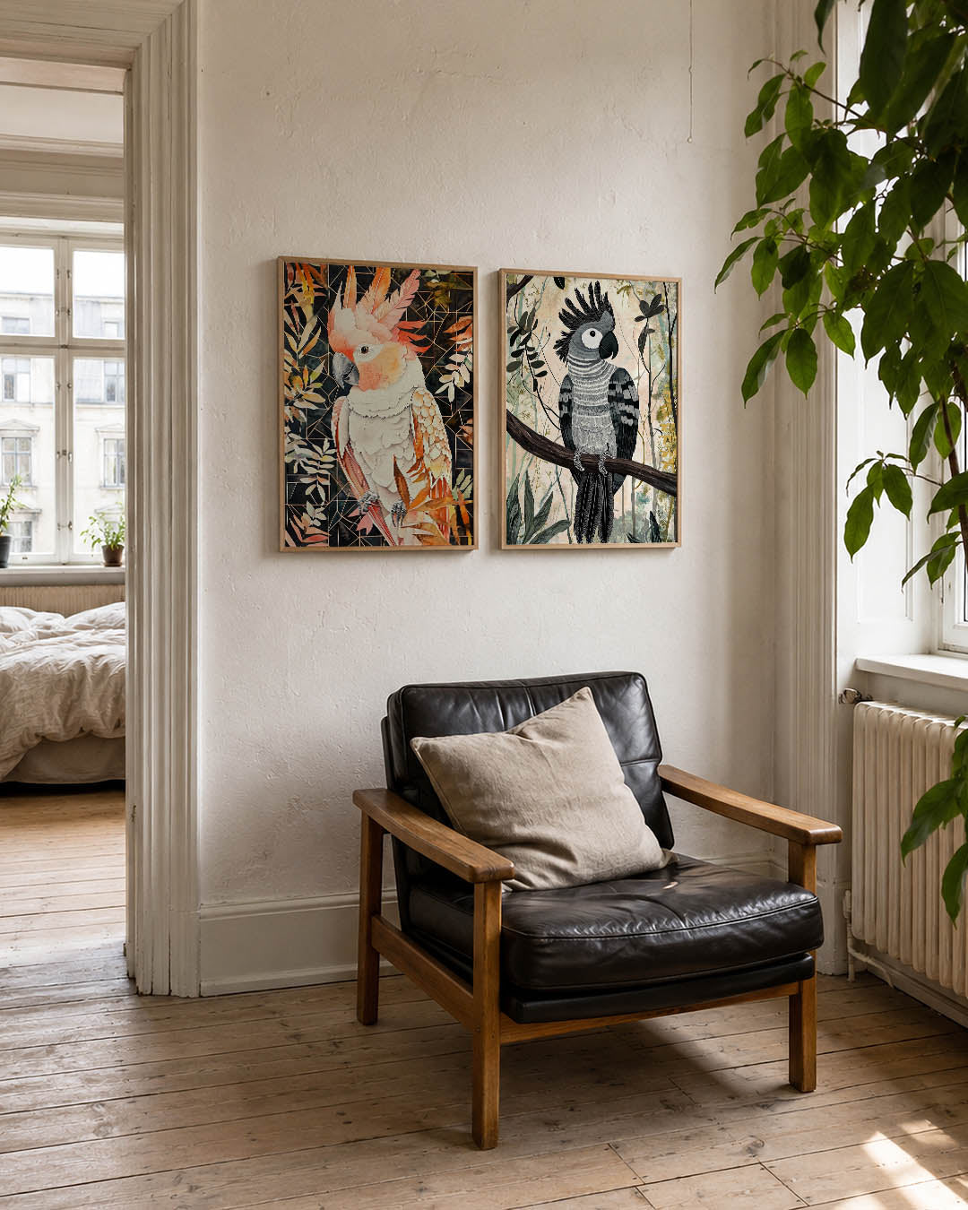 Vogels en lijnen Posterset