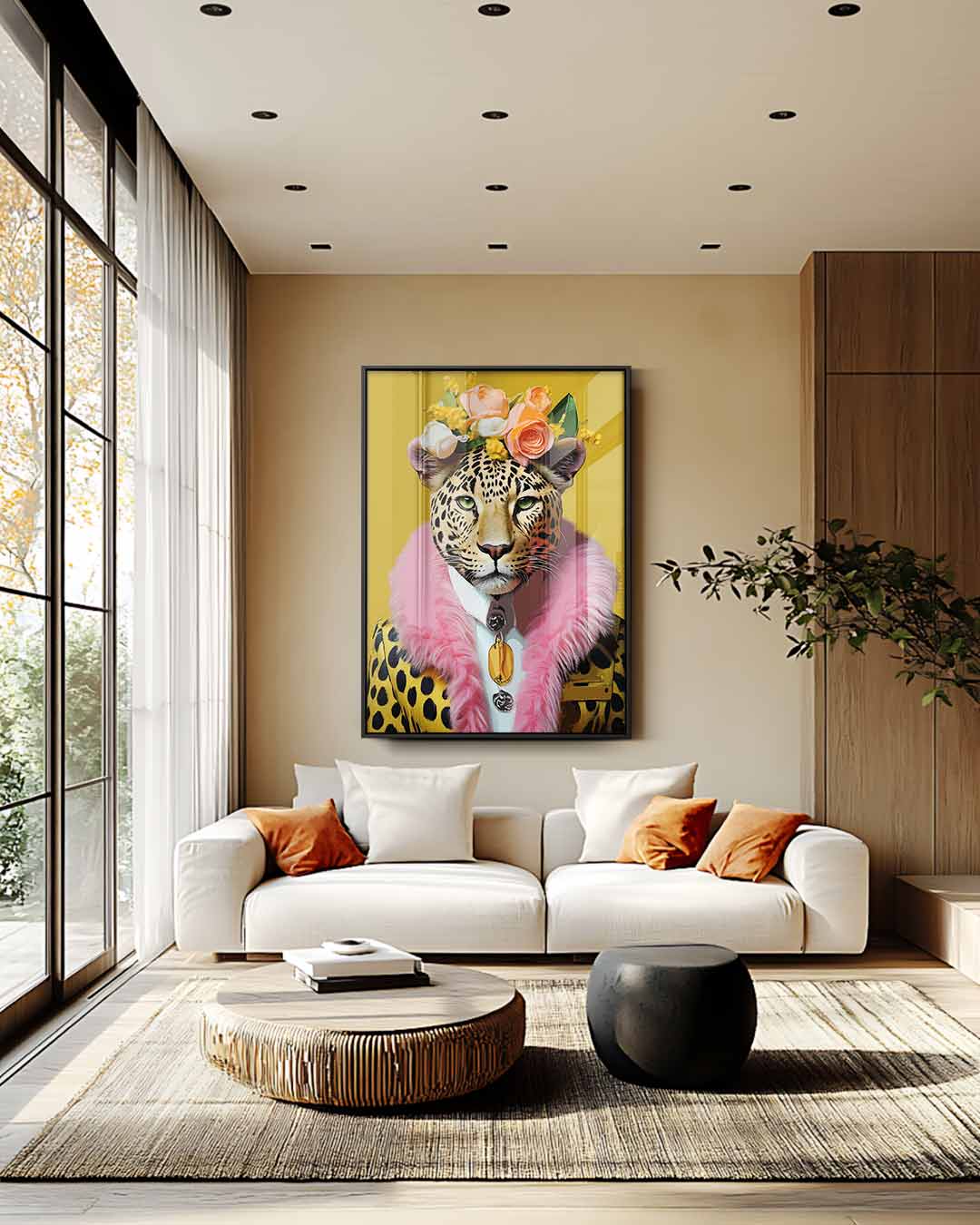 Trendige Leopardenporträt-Kunstwerke