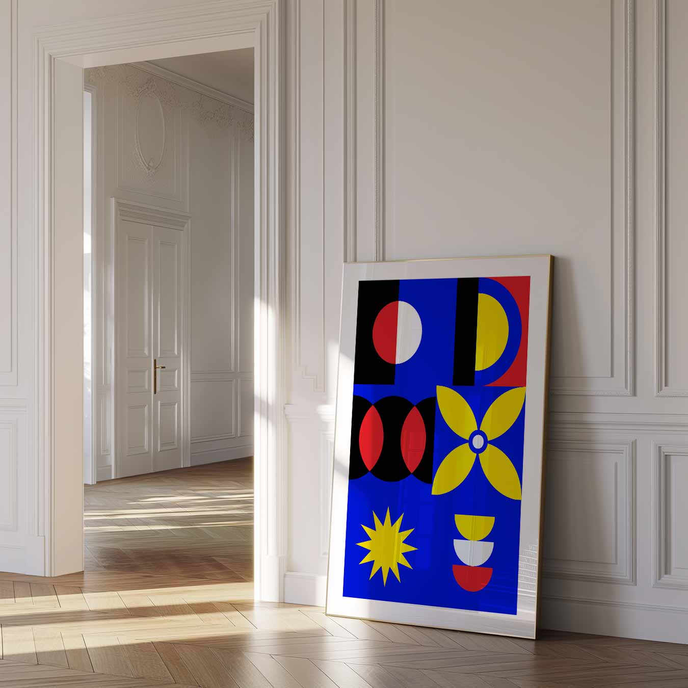Geometrische Kleurexplosie Poster-WallArtistic