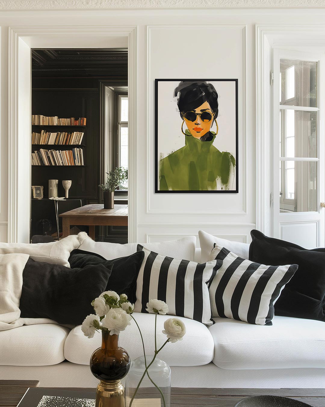 Stijlvolle vrouw Kunstwerk