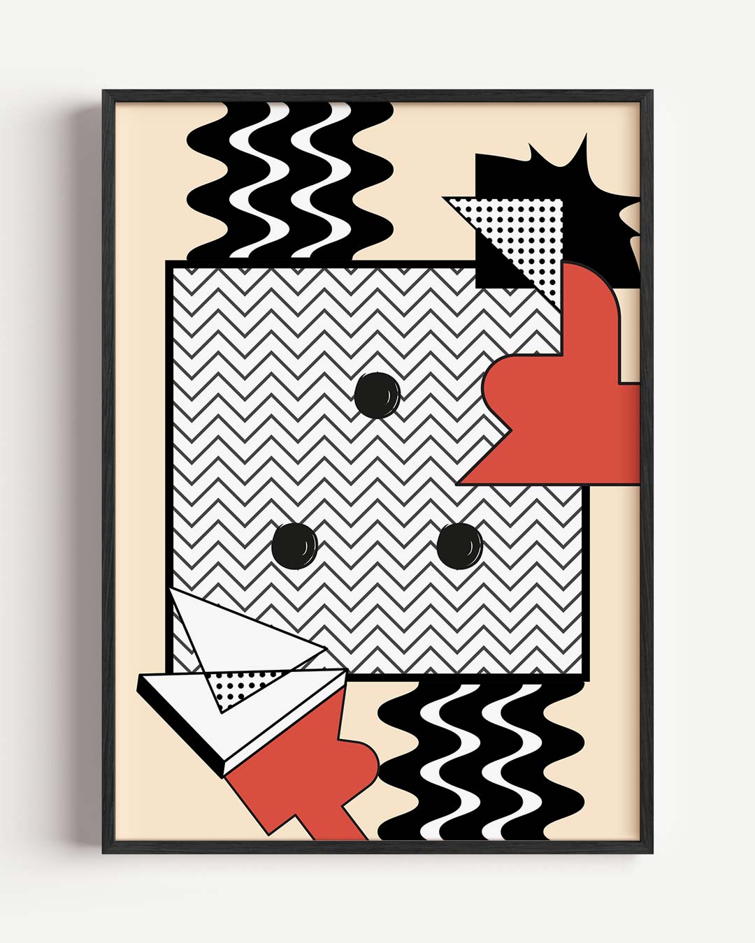 Speelse Geometrische Kunstposter-WallArtistic