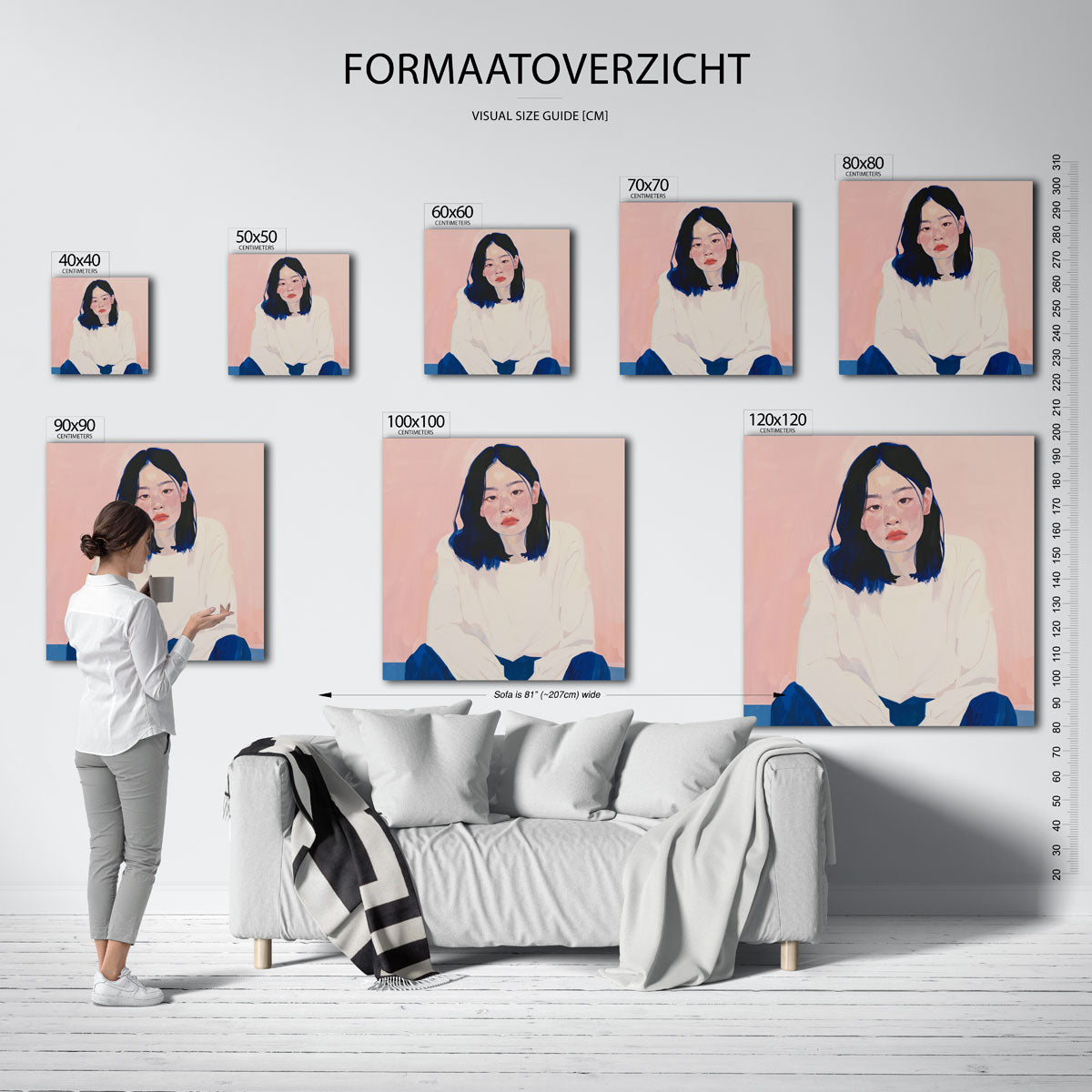 Vrouw met donkere haren Poster