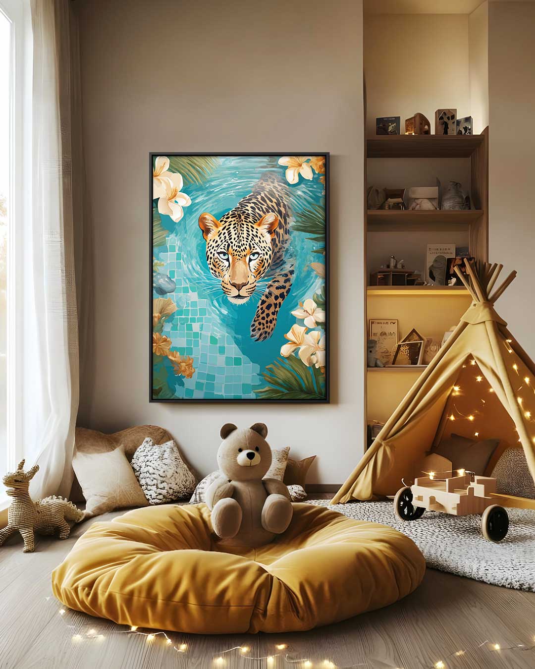 Majestätischer Leopard in den Tropen (Kunstwerk)