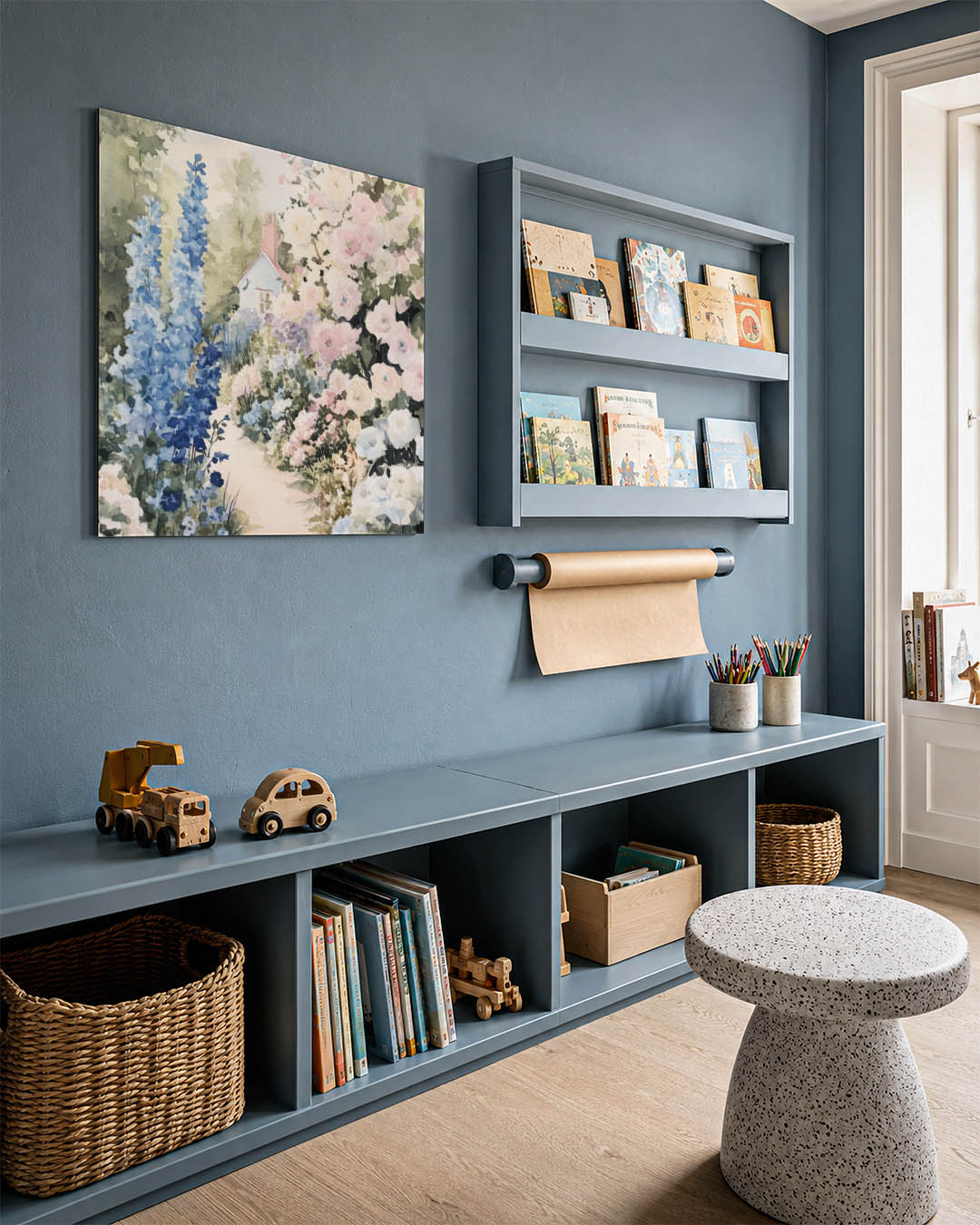 Bloementuin met huisje Kunstwerk