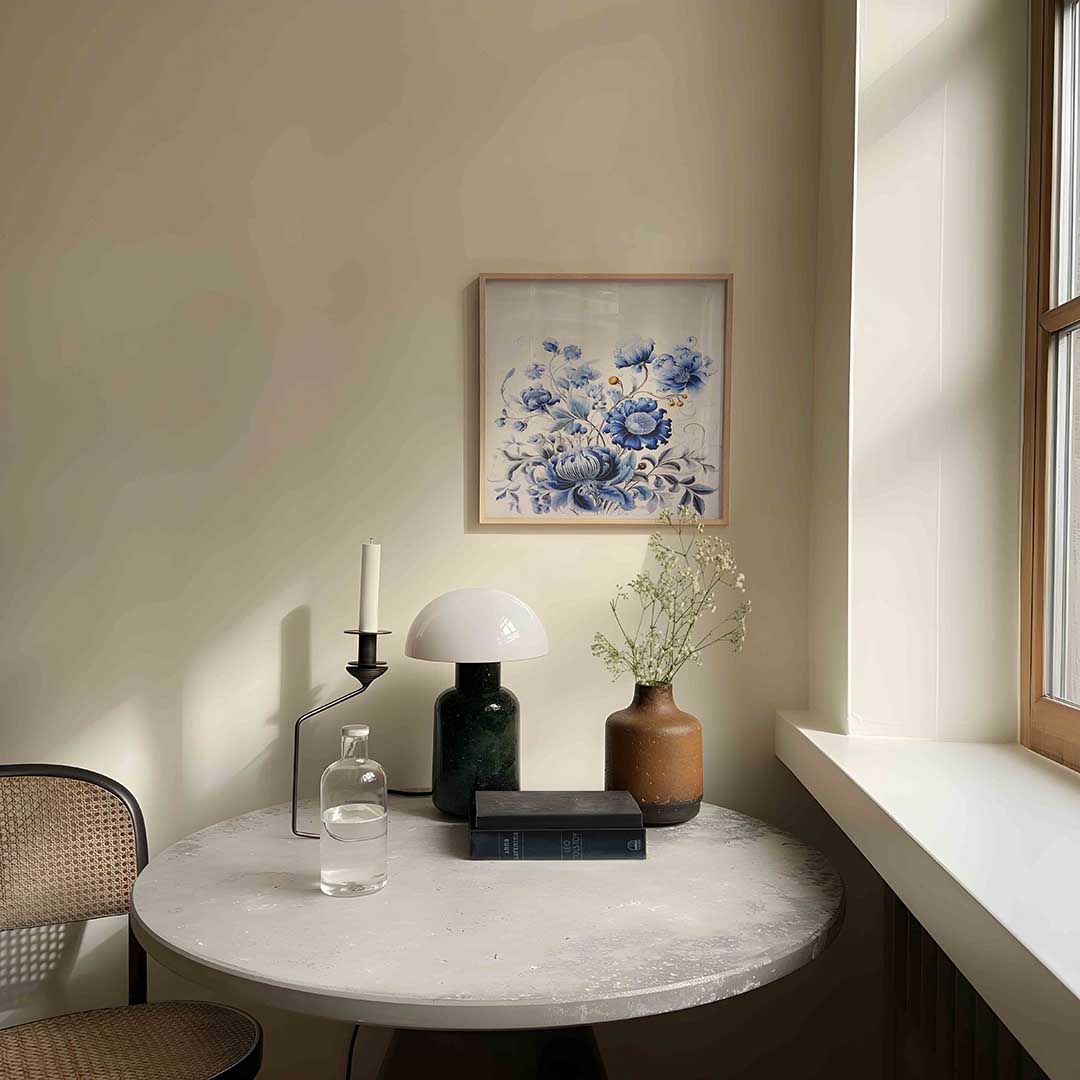 Blauwe bloemen Poster