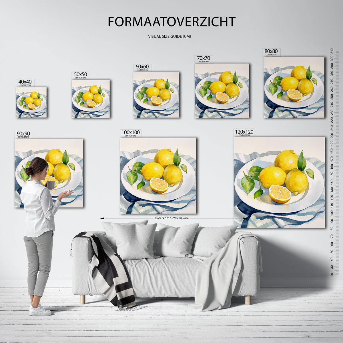 Citroenen op schaal Poster
