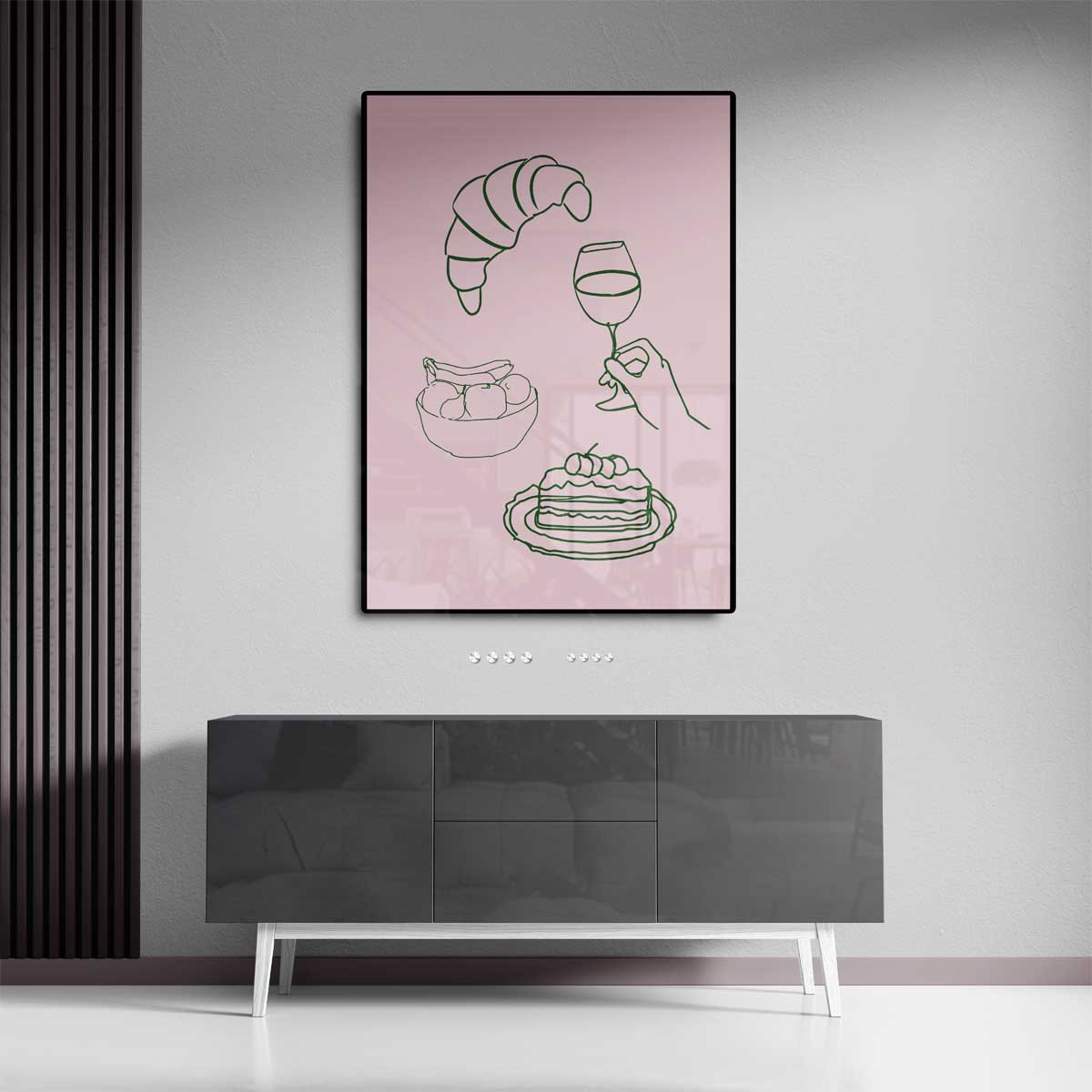Minimalistisch Eten & Drinken Kunstwerk-canvas-dibond-plexiglas-wanddecoratie-WallArtistic