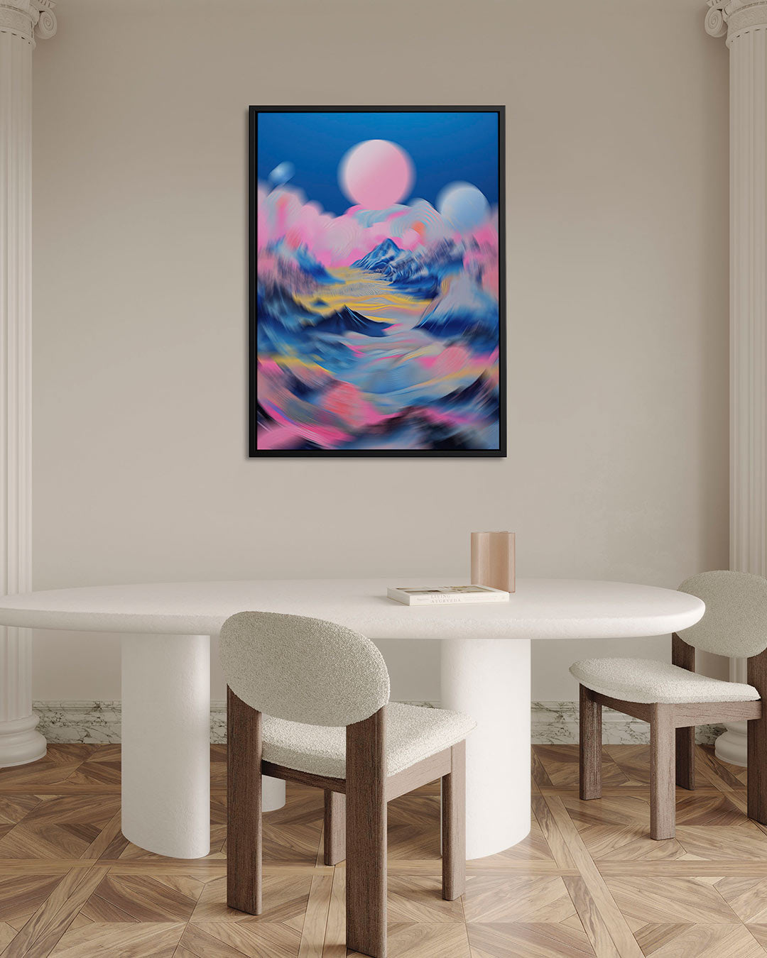 Dromerige berglandschap Kunstwerk