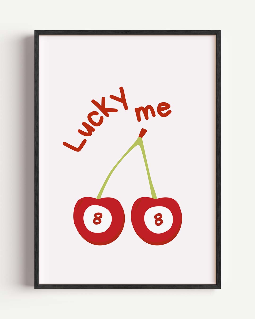 Lucky Me Kersen Poster-WallArtistic