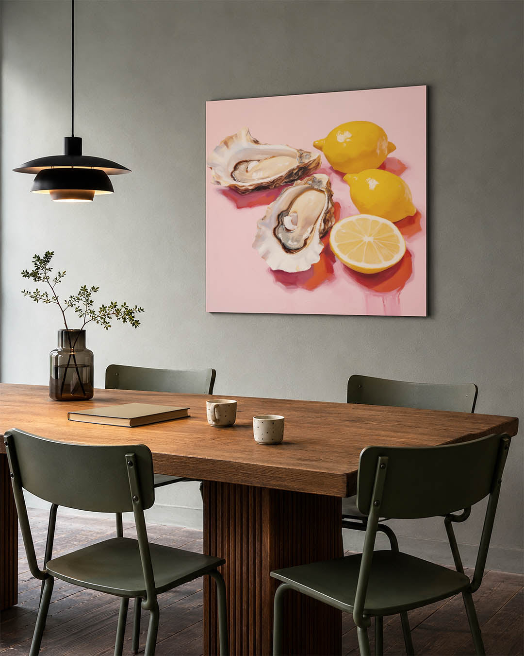 Citroenen en oesters Kunstwerk