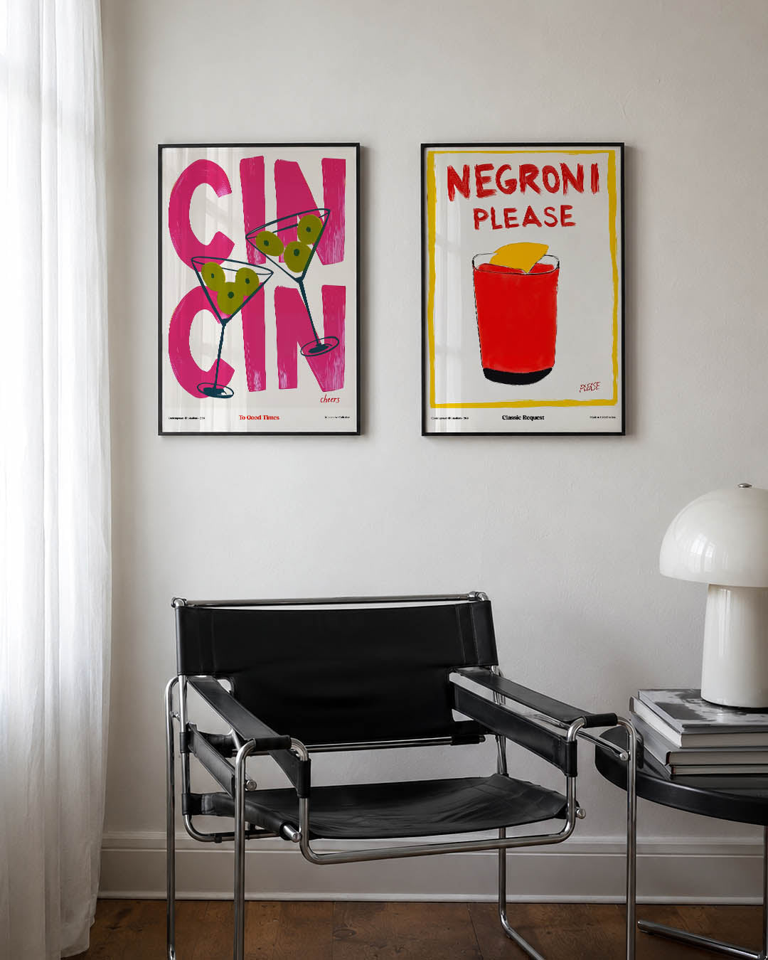 Vrolijke cocktailkleuren Posterset