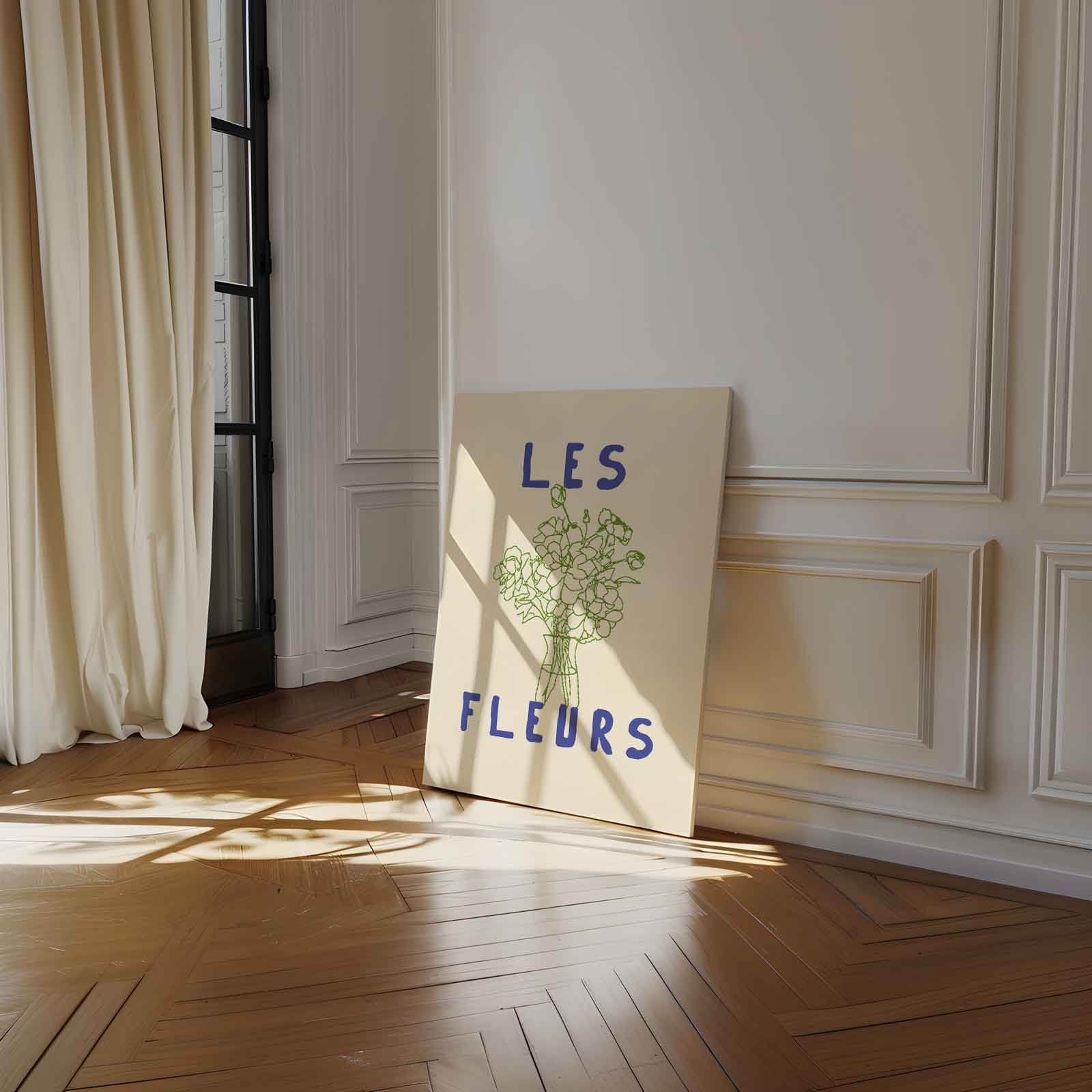 Les Fleurs Minimalistisch Kunstwerk-canvas-dibond-plexiglas-wanddecoratie-WallArtistic