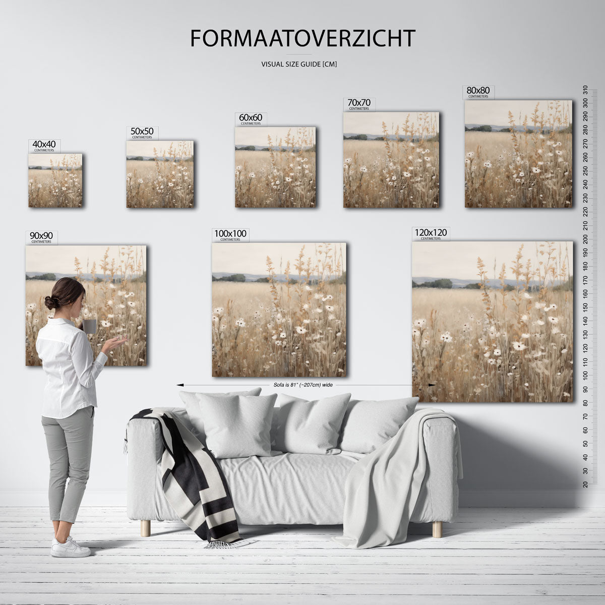 Veld met bloemen Poster
