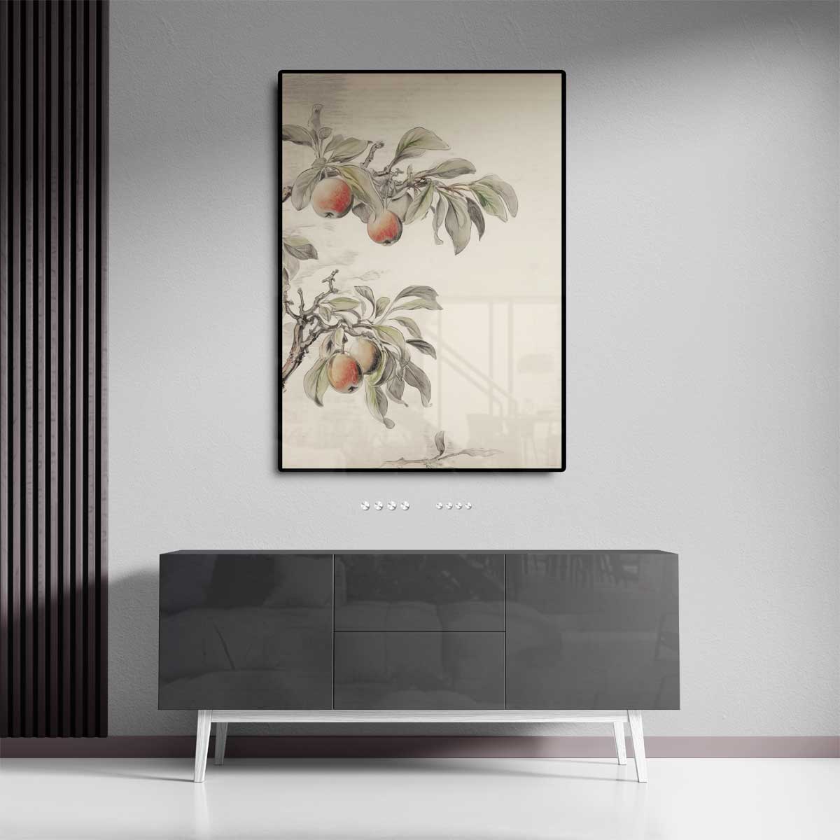 Subtiele Appeltak Illustratie Kunstwerk-canvas-dibond-plexiglas-wanddecoratie-WallArtistic