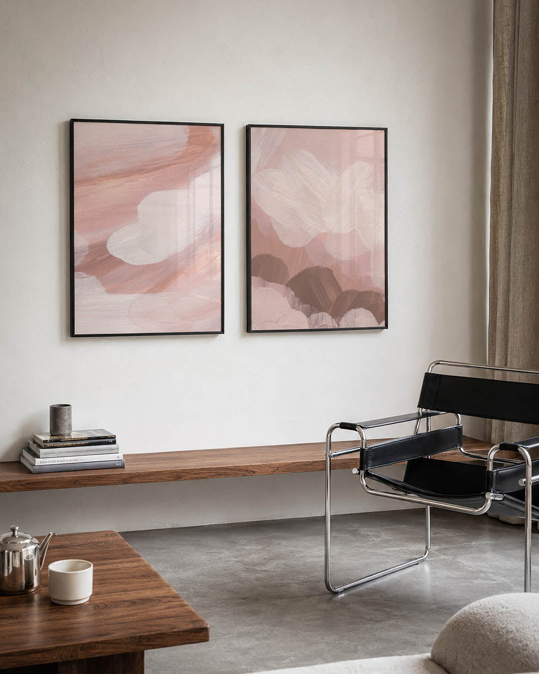 Zachte kleurenstroom Posterset