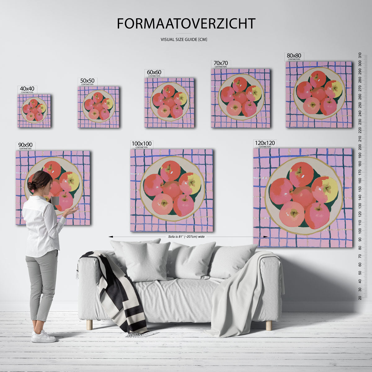 Appels in schaal Poster