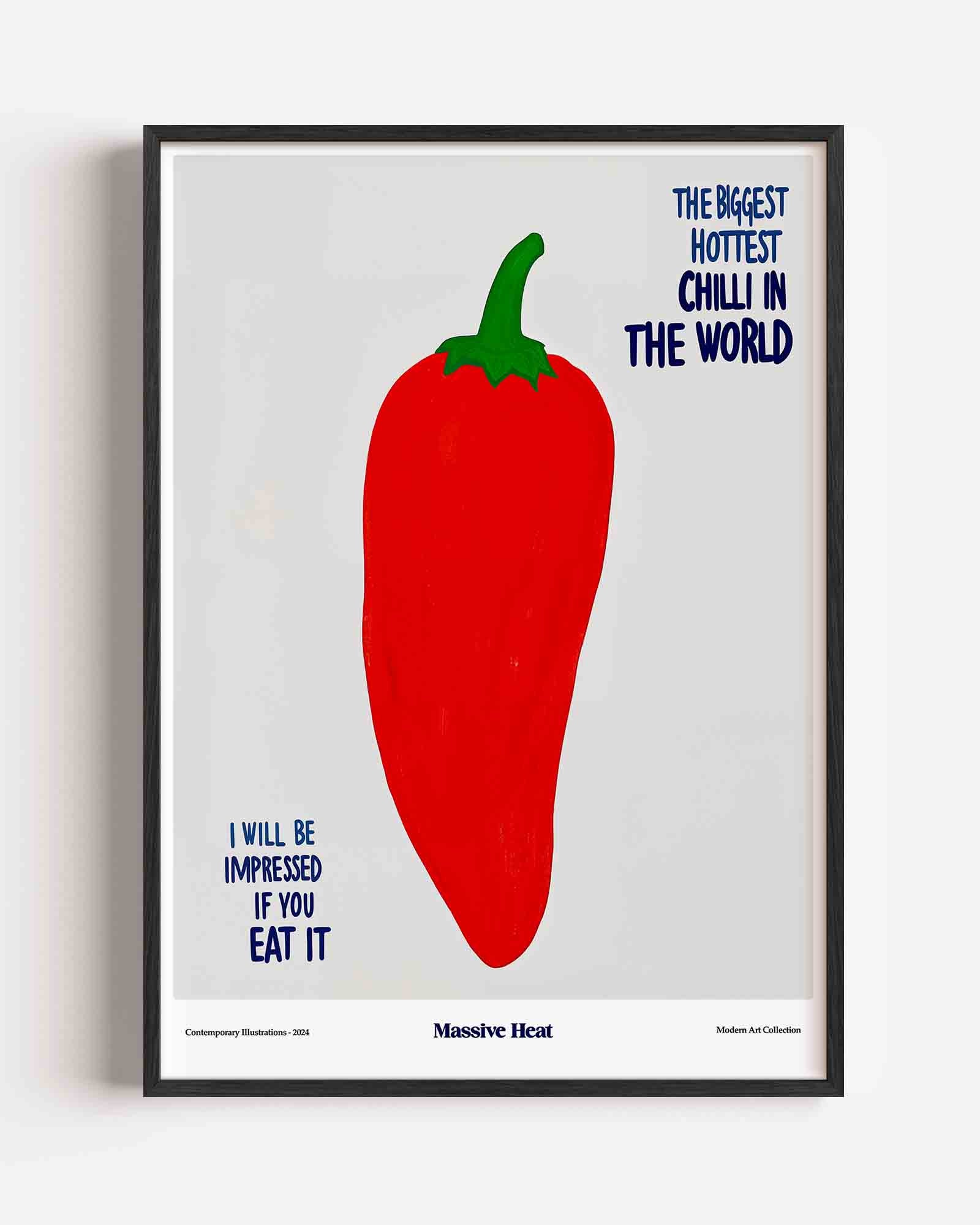 Rode chilipeper Poster