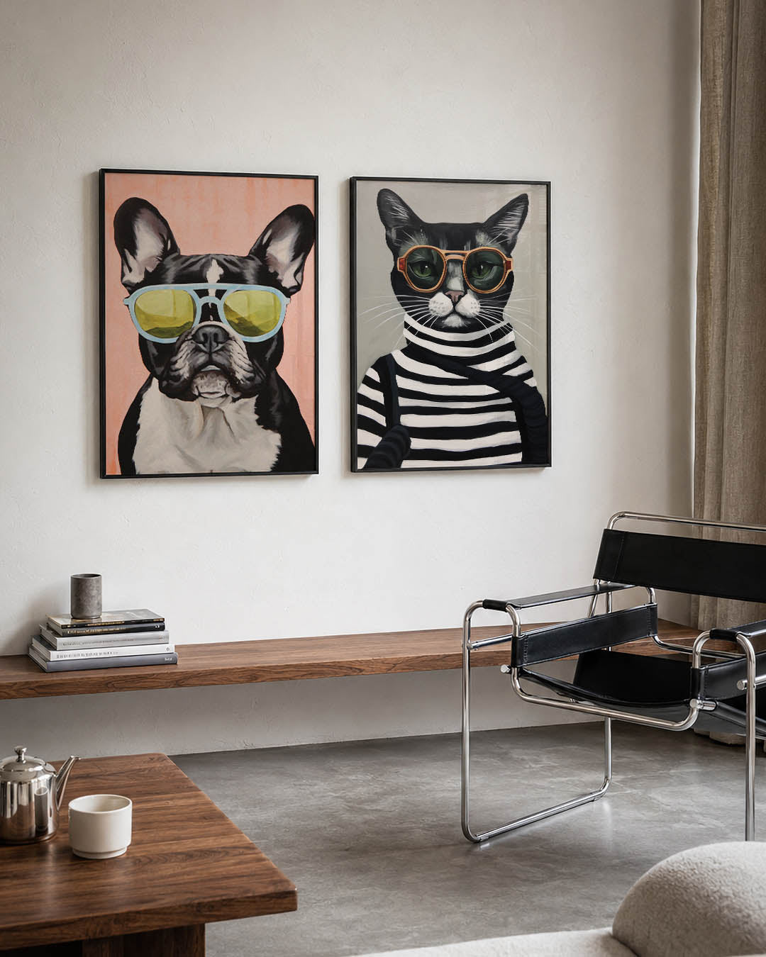 Hond met zonnebril Posterset