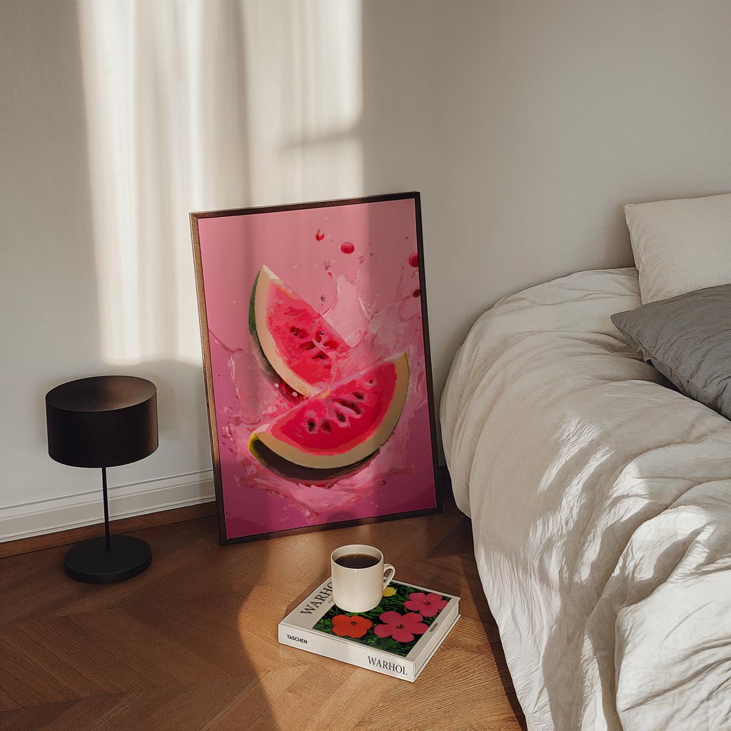 Spetterende Watermeloen Kunstposter-WallArtistic