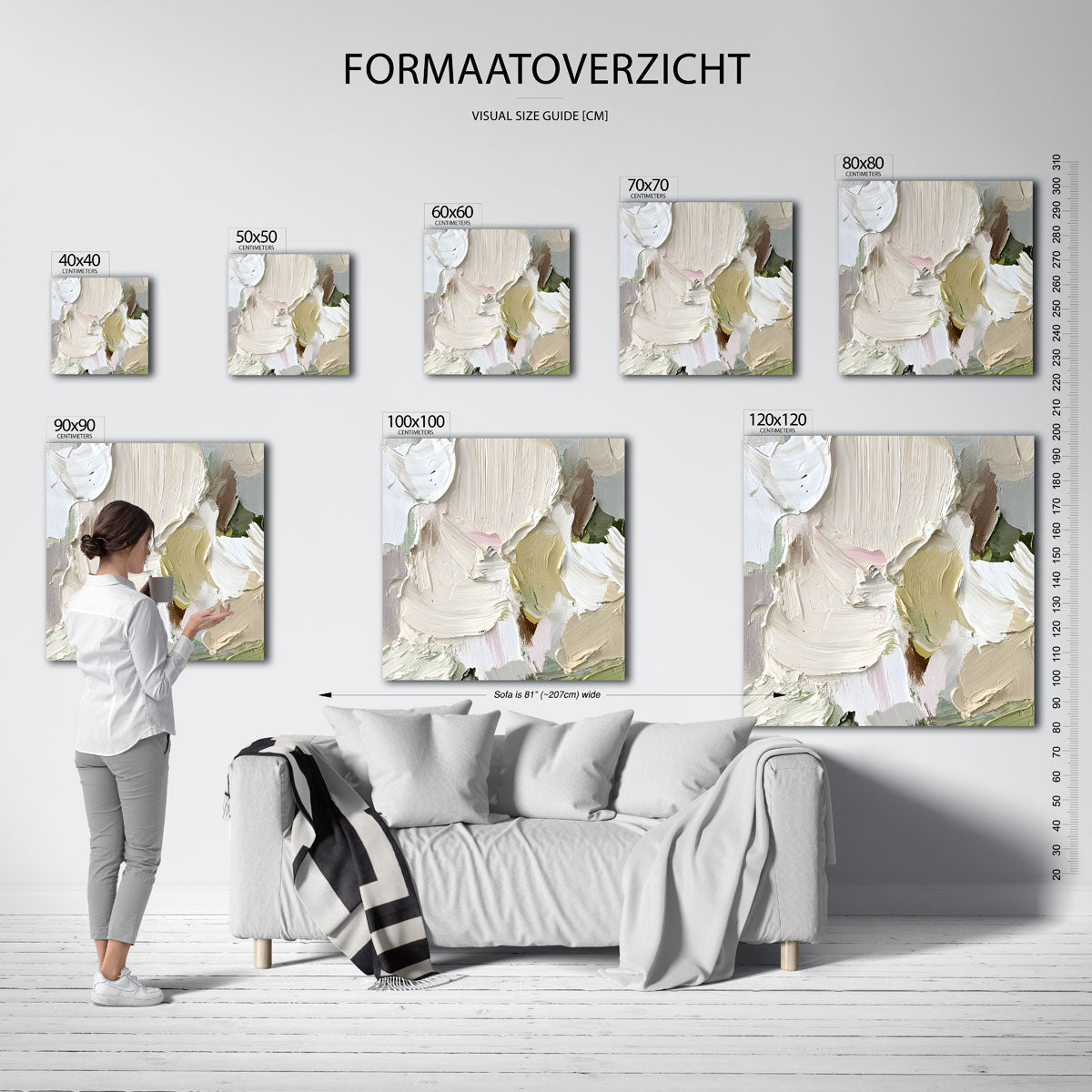 Abstracte beige textuur Poster