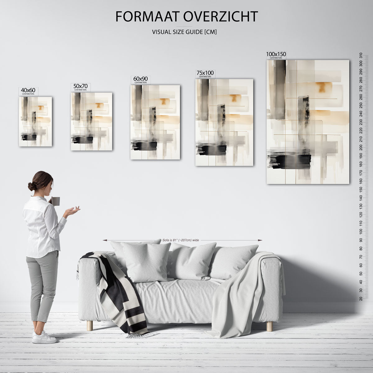 Geometrische lagen Kunstwerk